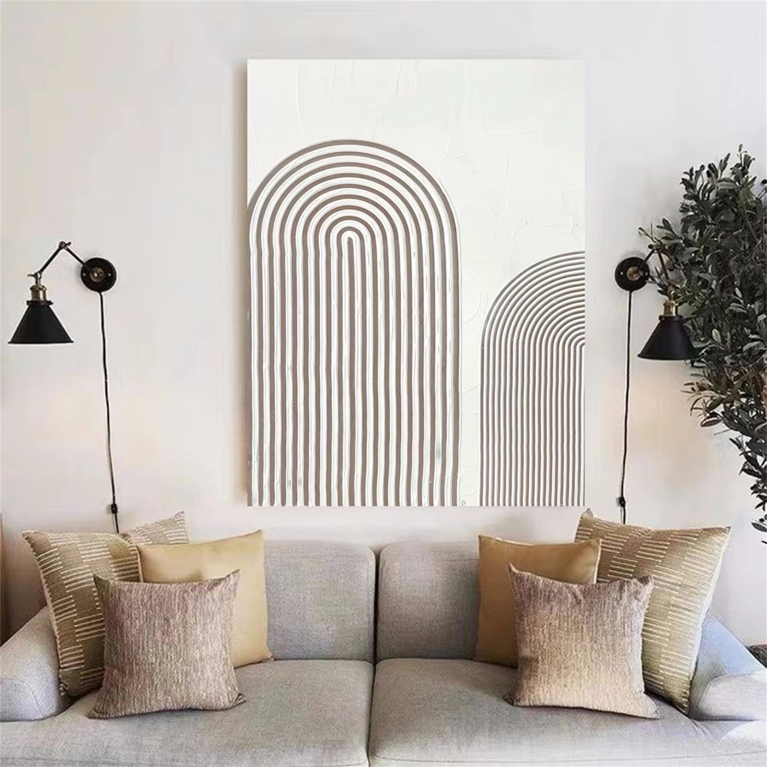 Beige & Brown Abstract Wall Art Print #BB078 - Modern Home Decor for Living Room, Bedroom & Office