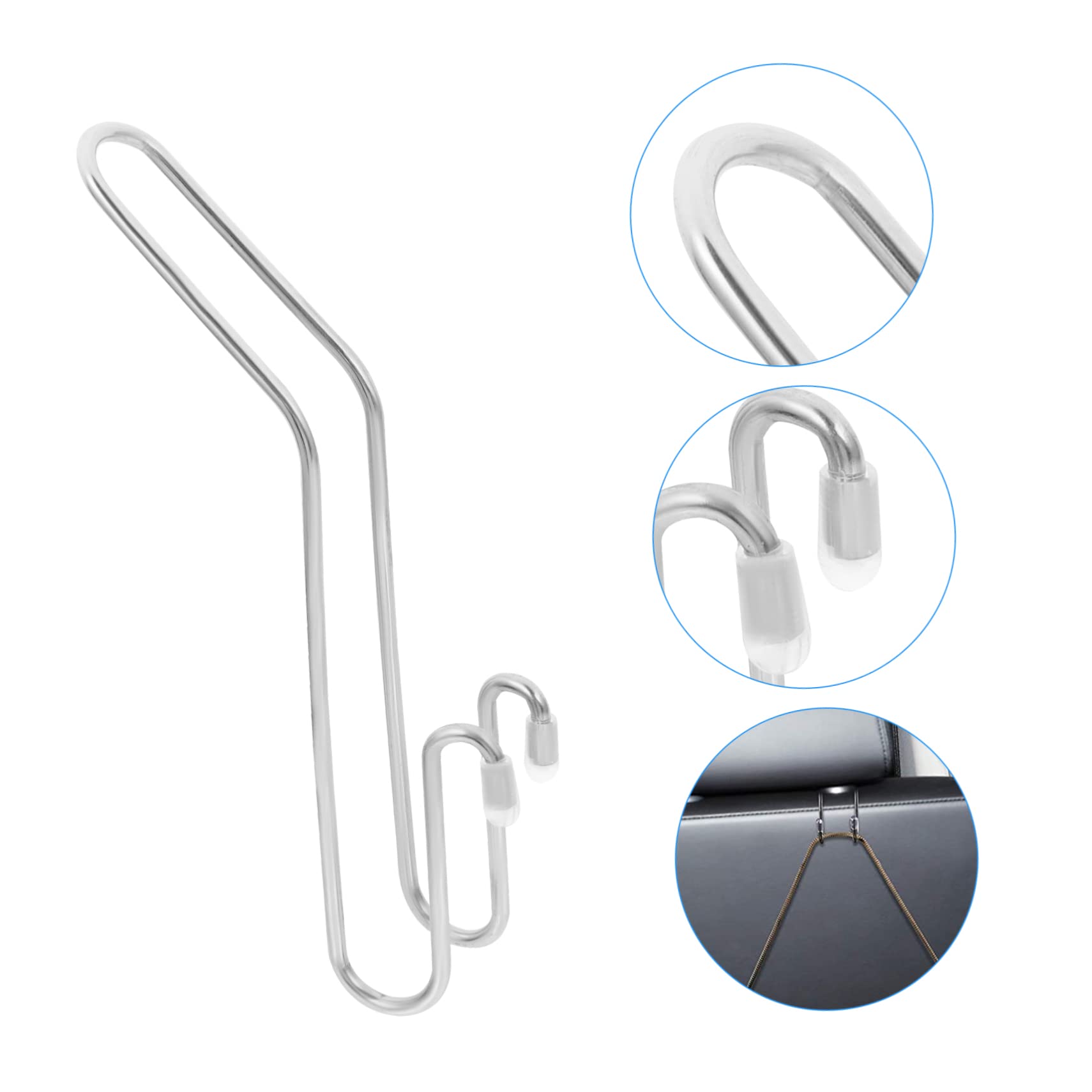 10-Pack Heavy Duty Stainless Steel Hooks - Multi-Purpose Metal Hanging Hooks for Car Seat Storage, Flower Pots, Home Organization & Indoor/Outdoor Use - Durable Hidden Hooks for Vehicle Storage Box & Household Items
