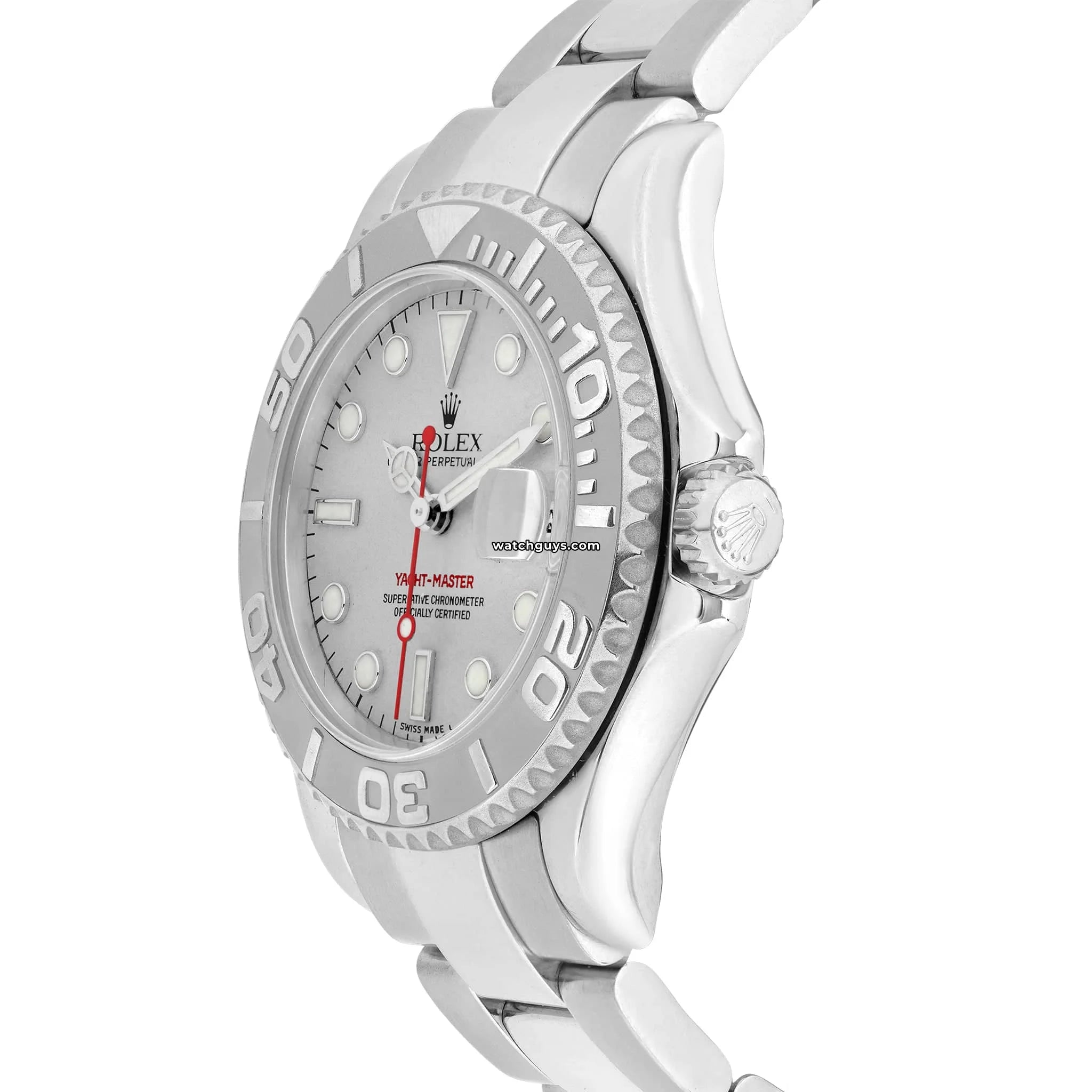 Rolex Yacht Master 168622 Platinum Watch for Men - Luxury Stainless Steel & Platinum Diving Timepiece - Perfect for Sailing, Yachting & Water Sports