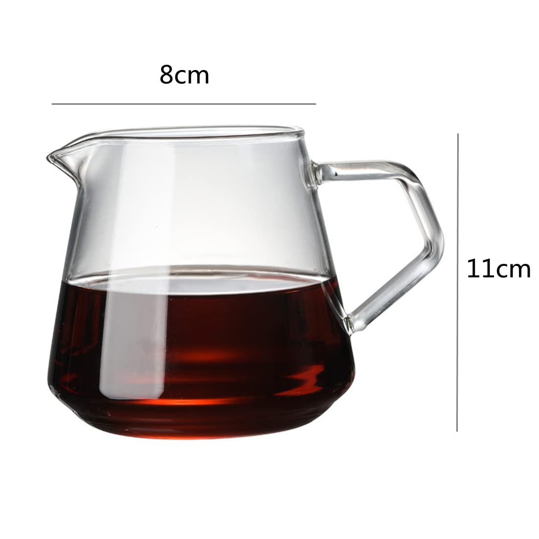 Premium Borosilicate Glass Coffee Server - 650ml/22oz Heat-Resistant Carafe for Brewing Coffee, Tea & Milk - Perfect for Home, Office & Cafe Use