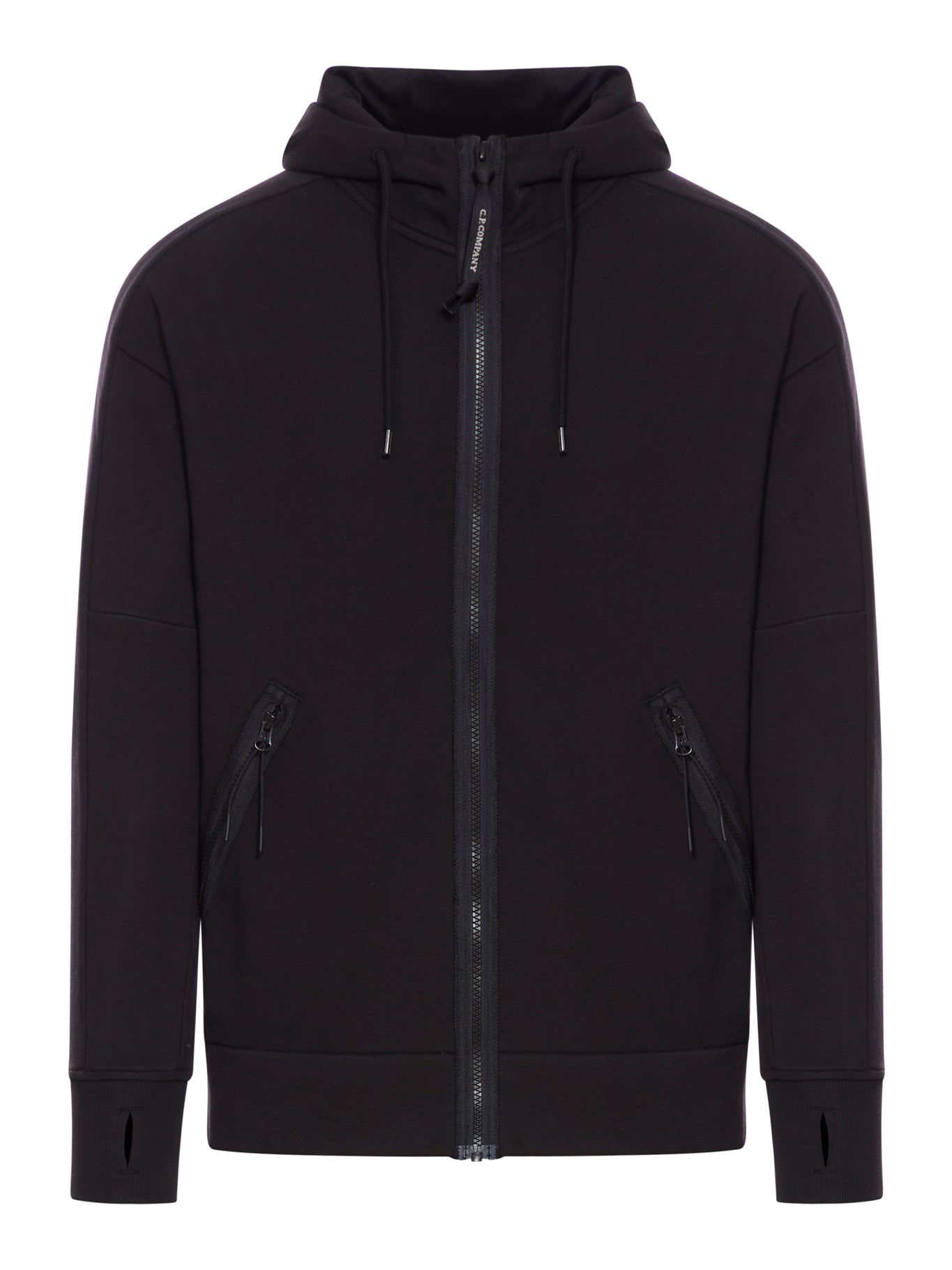 Diagonal Raised Fleece Goggle Zipped Hooded Sweatshirt - Warm & Cozy Winter Pullover for Outdoor Activities & Casual Wear