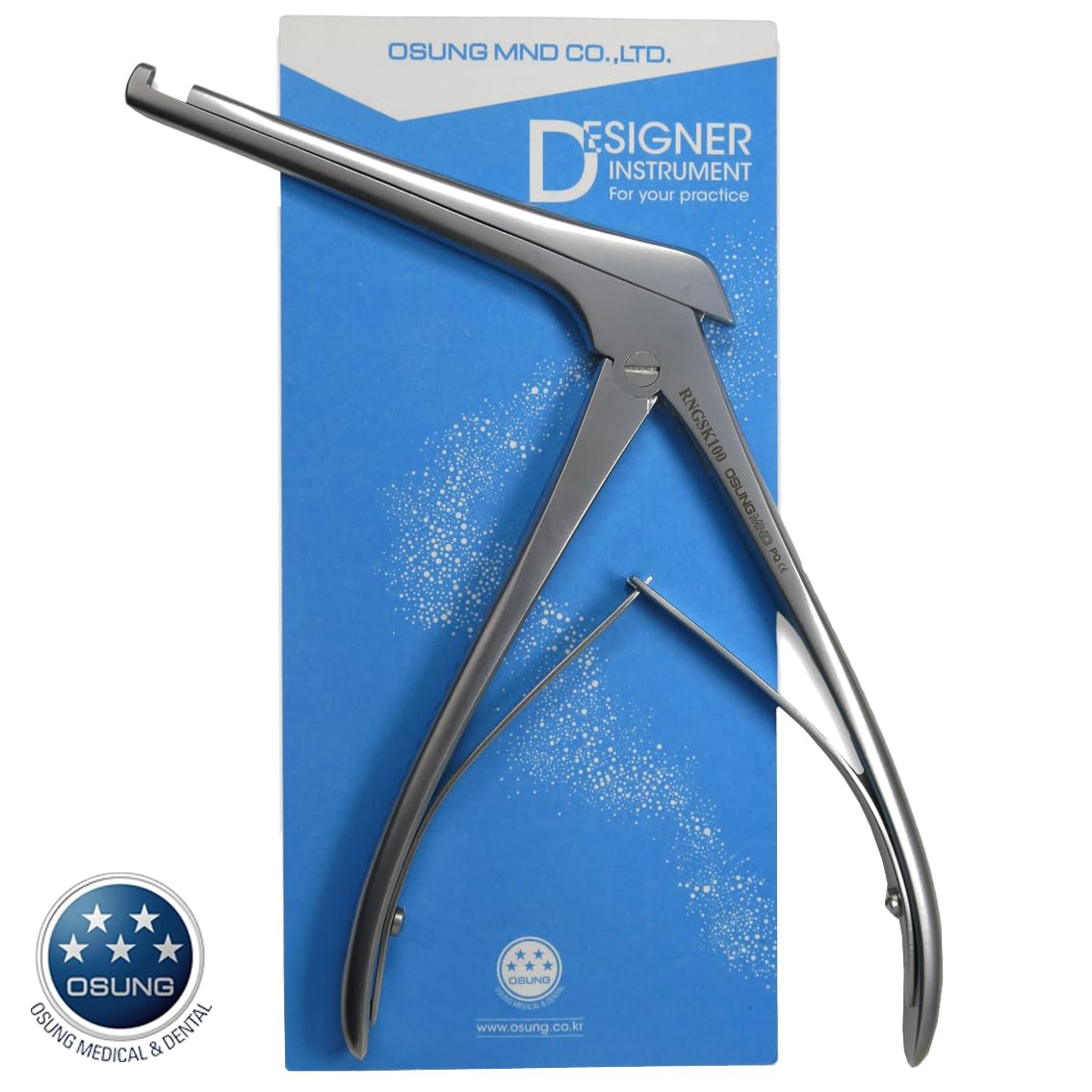 Osung RNGSK100 Bone Rongeur Surgical Instrument - Kerrison Style, 10cm Beak Length, 4mm Bite Width | Ideal for Neurosurgery, Orthopedic & Spinal Procedures