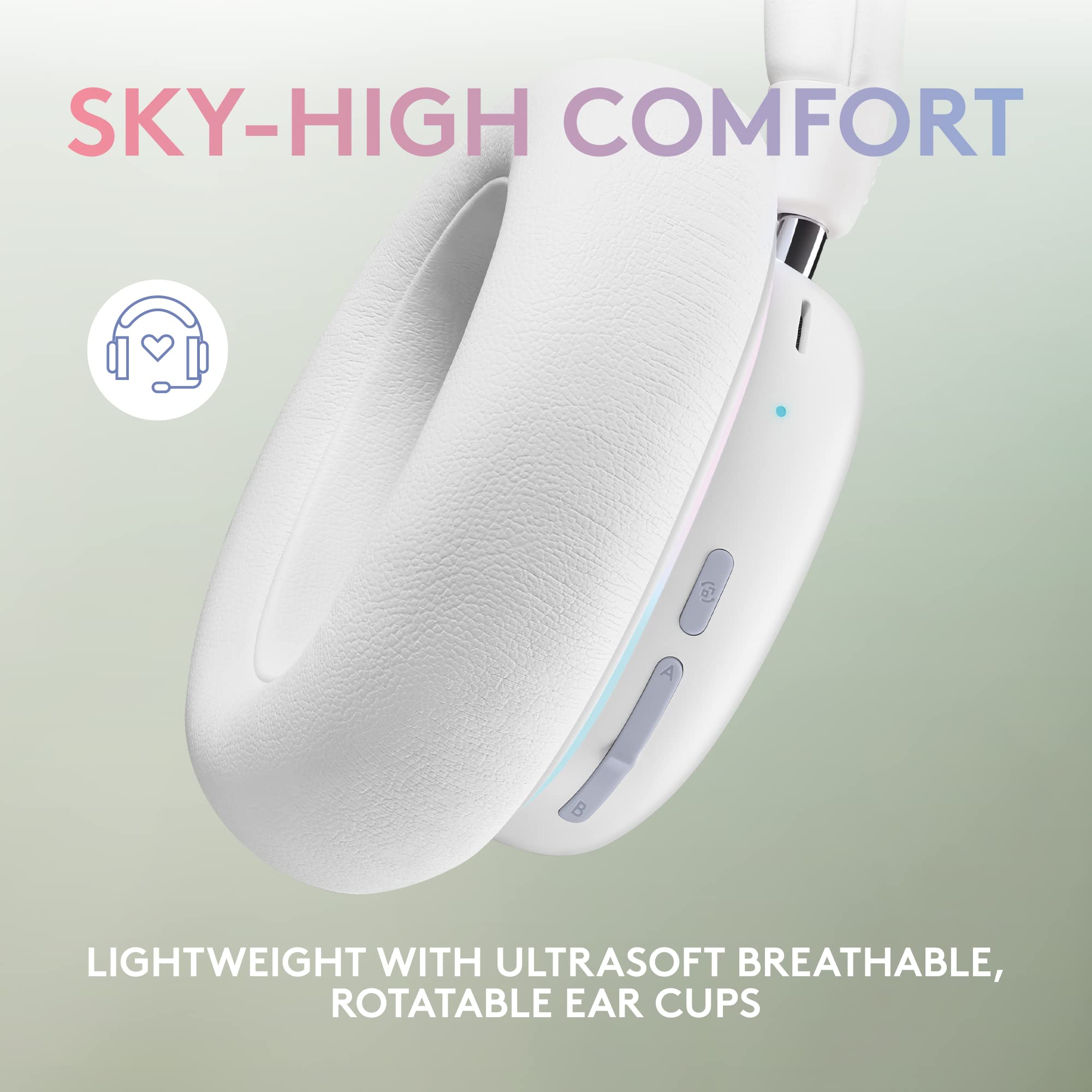 Logitech G735 Wireless Gaming Headset with Customizable LIGHTSYNC RGB & G713 Wired Mechanical Gaming Keyboard - White Mist Combo for PC, PS5, Xbox Series X - Perfect for Streaming & Competitive Gaming