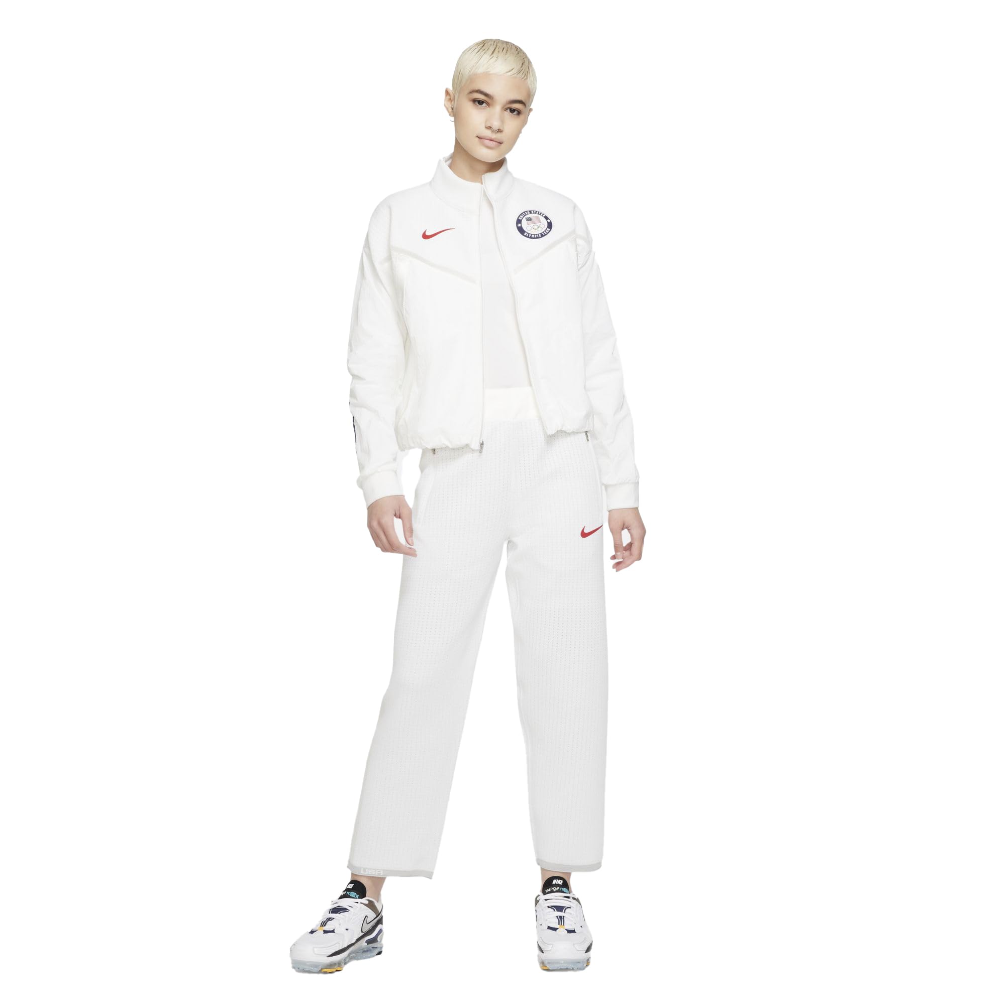 Nike Team USA Windrunner Women's Medal Stand Jacket - Medium, White - Perfect for Olympics, Sports Events & Outdoor Activities