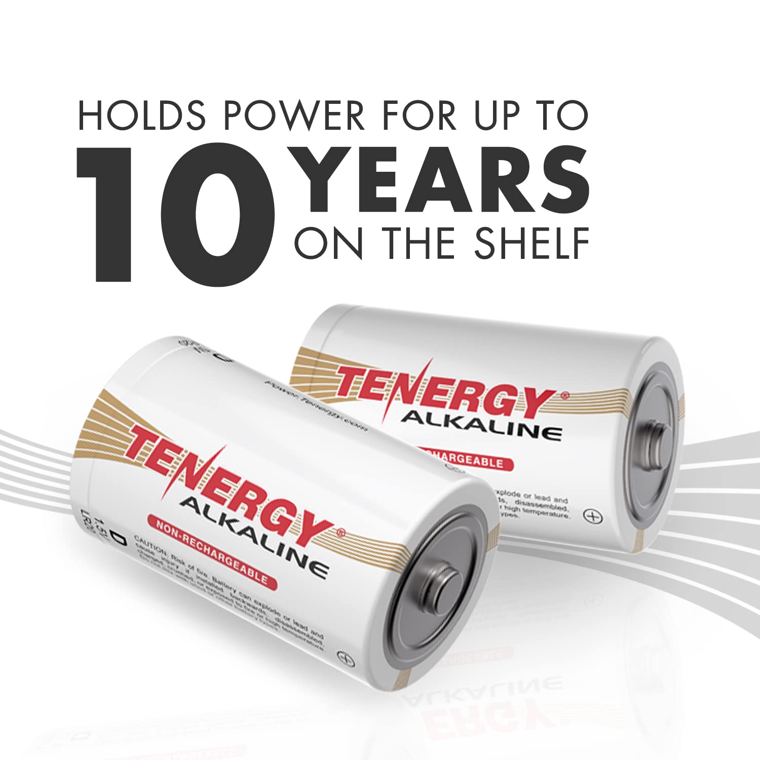 Tenergy 24 Pack 1.5V Alkaline Batteries - 12 D Cell & 12 C Cell Non-Rechargeable Batteries for Clocks, Remotes, Toys, Flashlights & Electronic Devices | Long-Lasting Power for Home, Office & Emergency Use