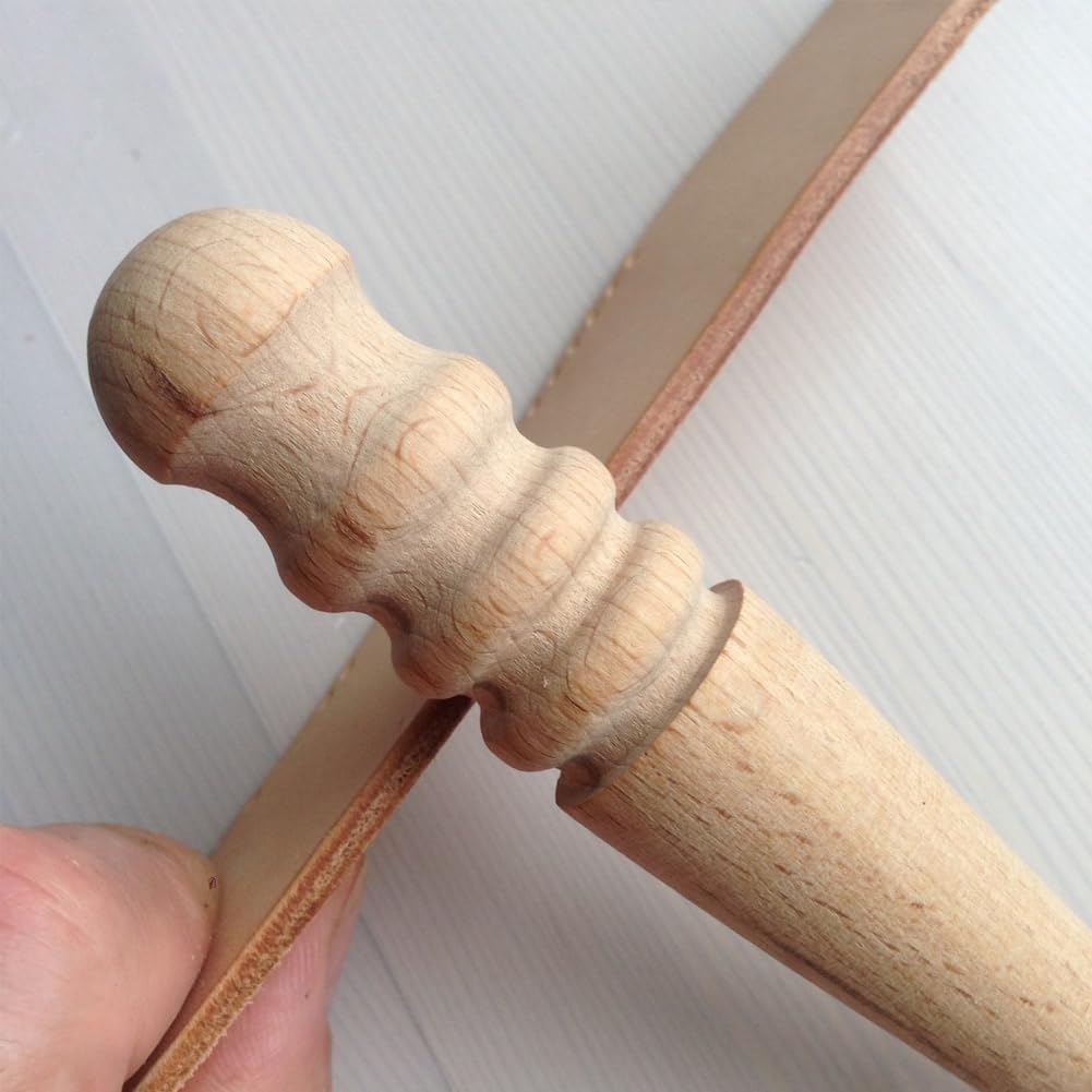 Utoolmart Polished Round Wood Bar - Leather Edge Polishing Tool for Smooth Wood Edges | Leather Craft Grinder for Processing | Perfect for Leatherworking, DIY Projects & Professional Leather Crafting (1PC Round Bar)