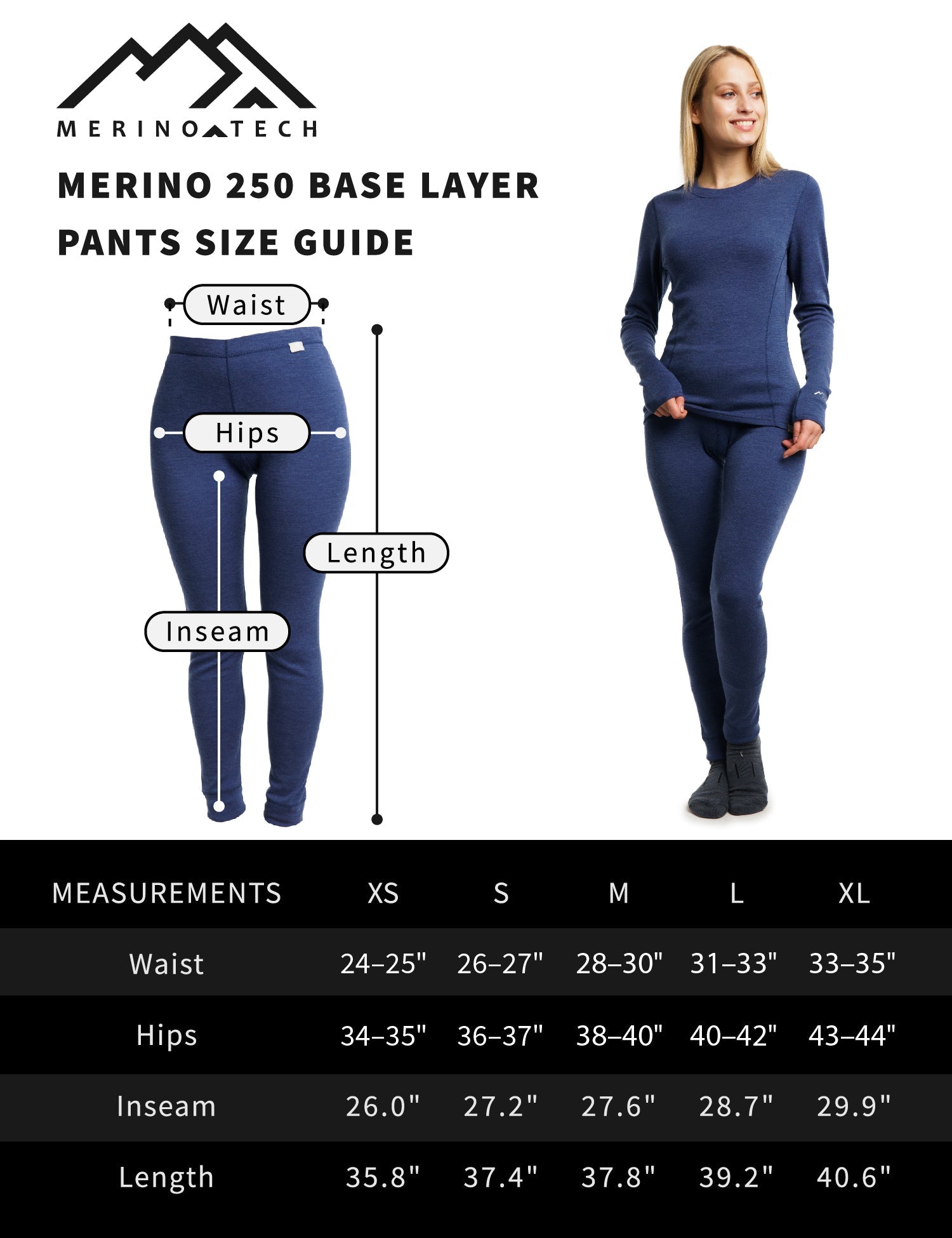Women's Merino Wool Pants 250 GSM - Olive Green Hiking & Travel Pants for Outdoor Adventures & Casual Wear