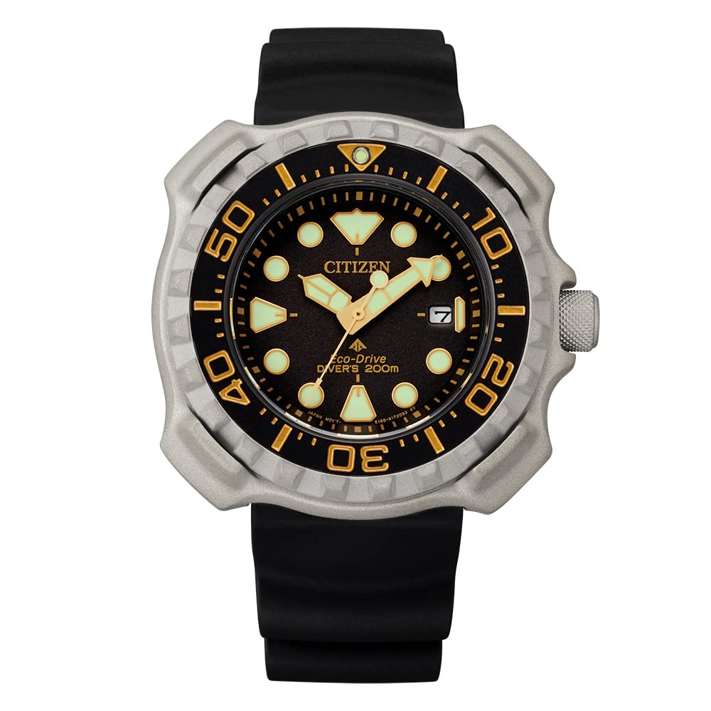 Citizen Men's Eco-Drive Promaster Sea Professional Dive Watch - Super Titanium Case, Black Polyurethane Strap, Black Dial (Model: BN0220-16E) | Waterproof 200M, Solar Powered | Perfect for Scuba Diving, Snorkeling & Outdoor Adventures