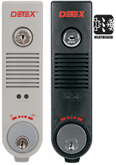 Detex EAX 300W 300-Watt Battery Powered Door Prop Alarm - Weatherproof Grey for Commercial Buildings & Schools - Security Alert for Open Doors