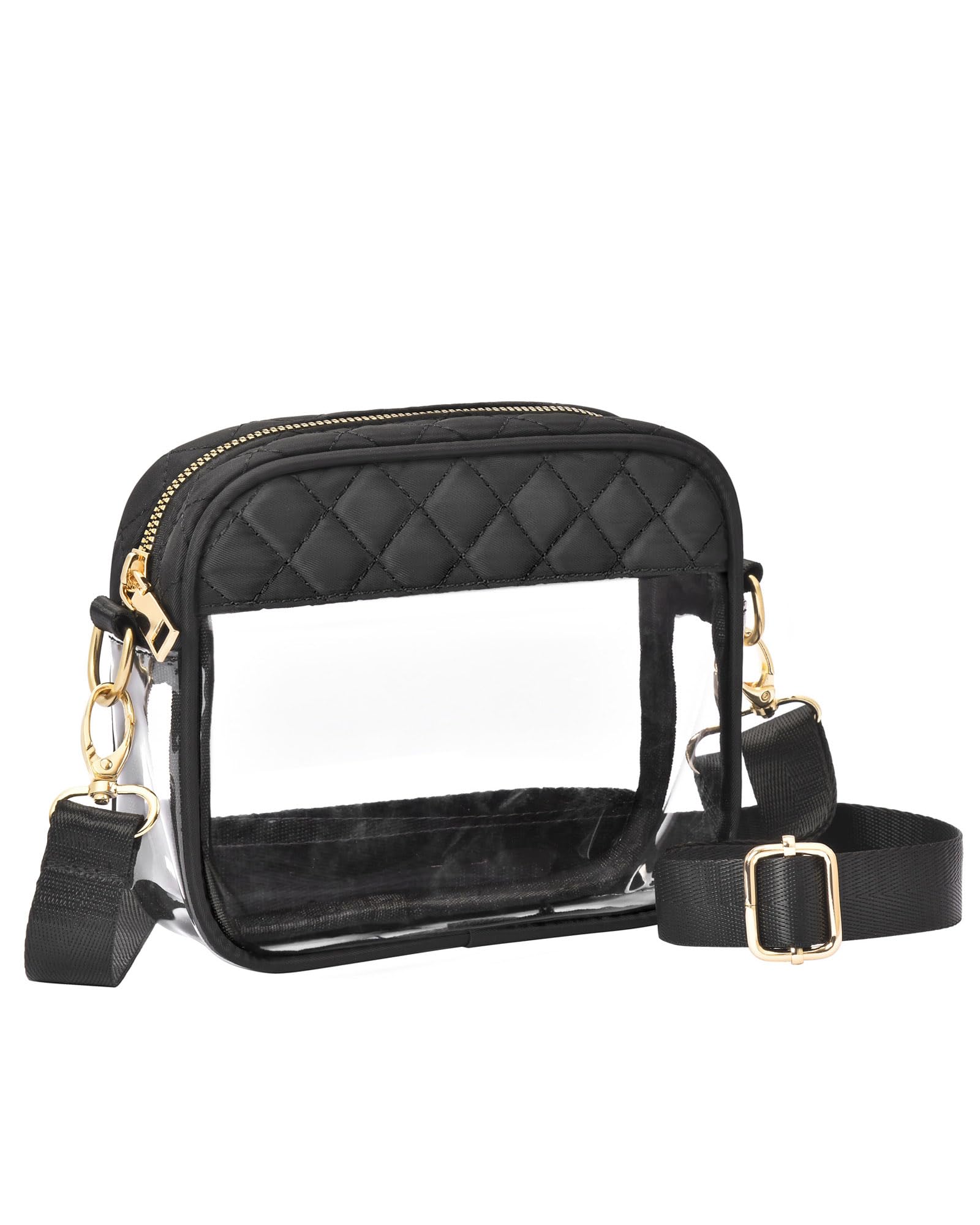 Stadium Approved Clear Crossbody Bag for Women - Small Transparent Purse for Concerts, Sports Events & Security Check - Perfect for NFL, NBA, Concerts & Theme Parks