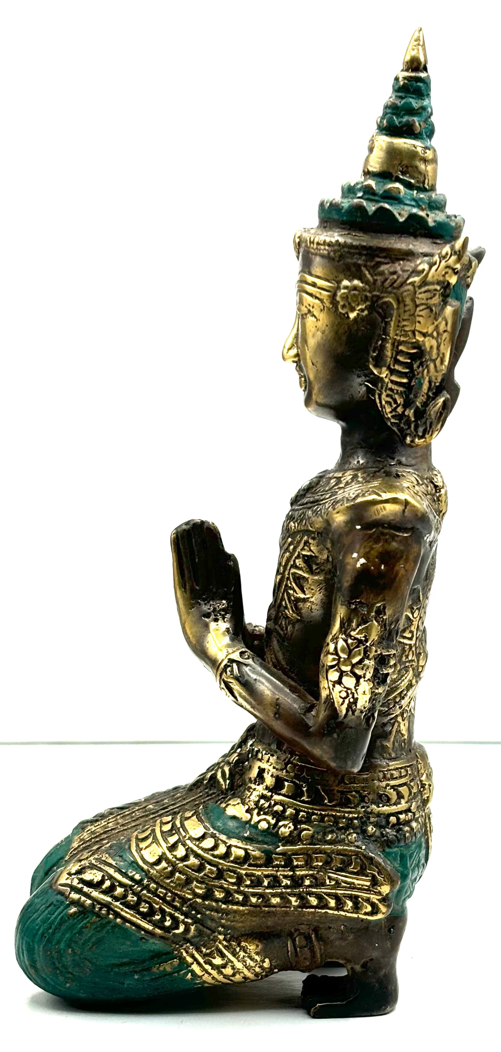 Handcrafted Bronze Buddha Statue for Meditation & Prayer - Spiritual Home Decor & Yoga Studio Centerpiece