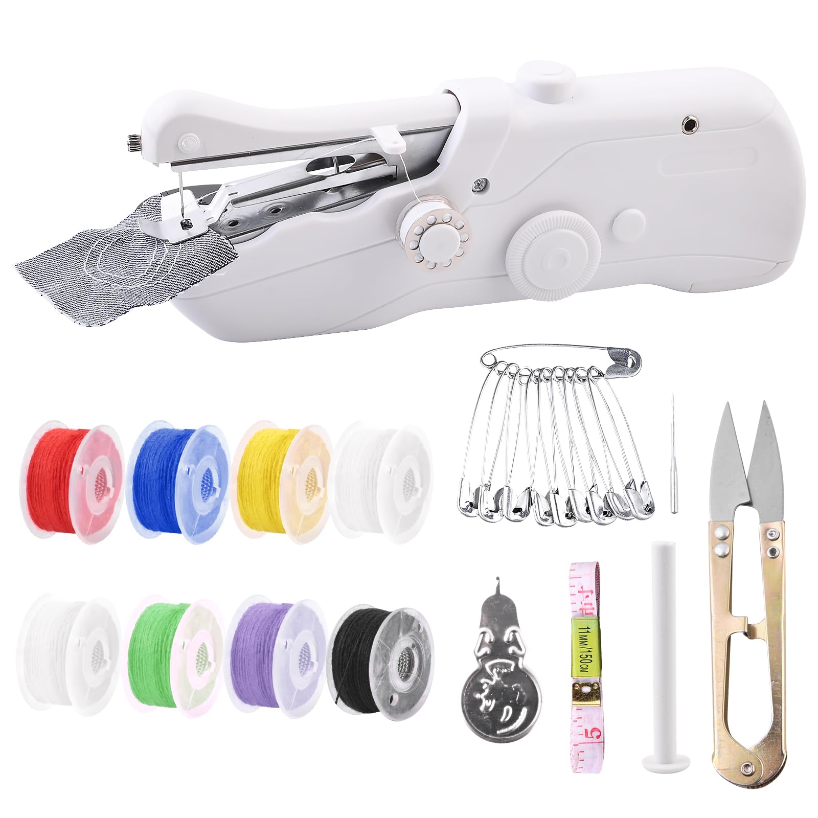 **Portable Handheld Sewing Machine for Beginners - Mini Electric Sewing Tool for Quick Stitching & Repairs - Perfect for Home, Travel, DIY Projects & Emergency Fixes**