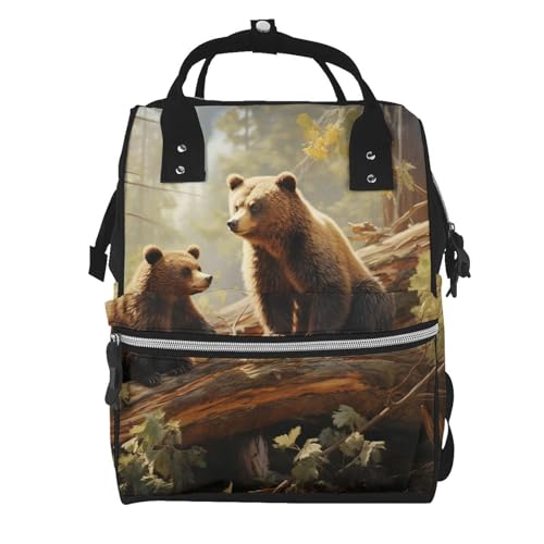 Cute Bears Play in the Tree