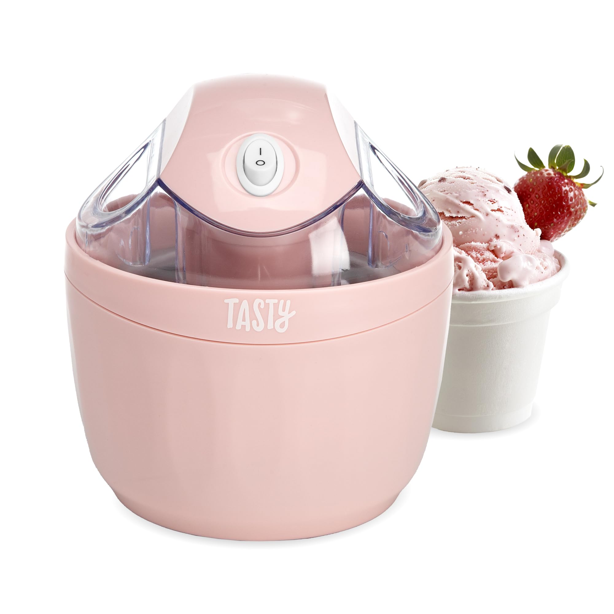 Mini Ice Cream Maker for Homemade Ice Cream, Sorbet, Frozen Yogurt & Gelato - Fast & Easy Dessert Maker - Perfect for Parties, Family Treats & Summer Fun (Pink)