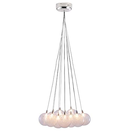 Brika Home Modern Clear Glass Ceiling Lamp - Stylish Lighting Fixture for Living Room, Bedroom & Dining Room