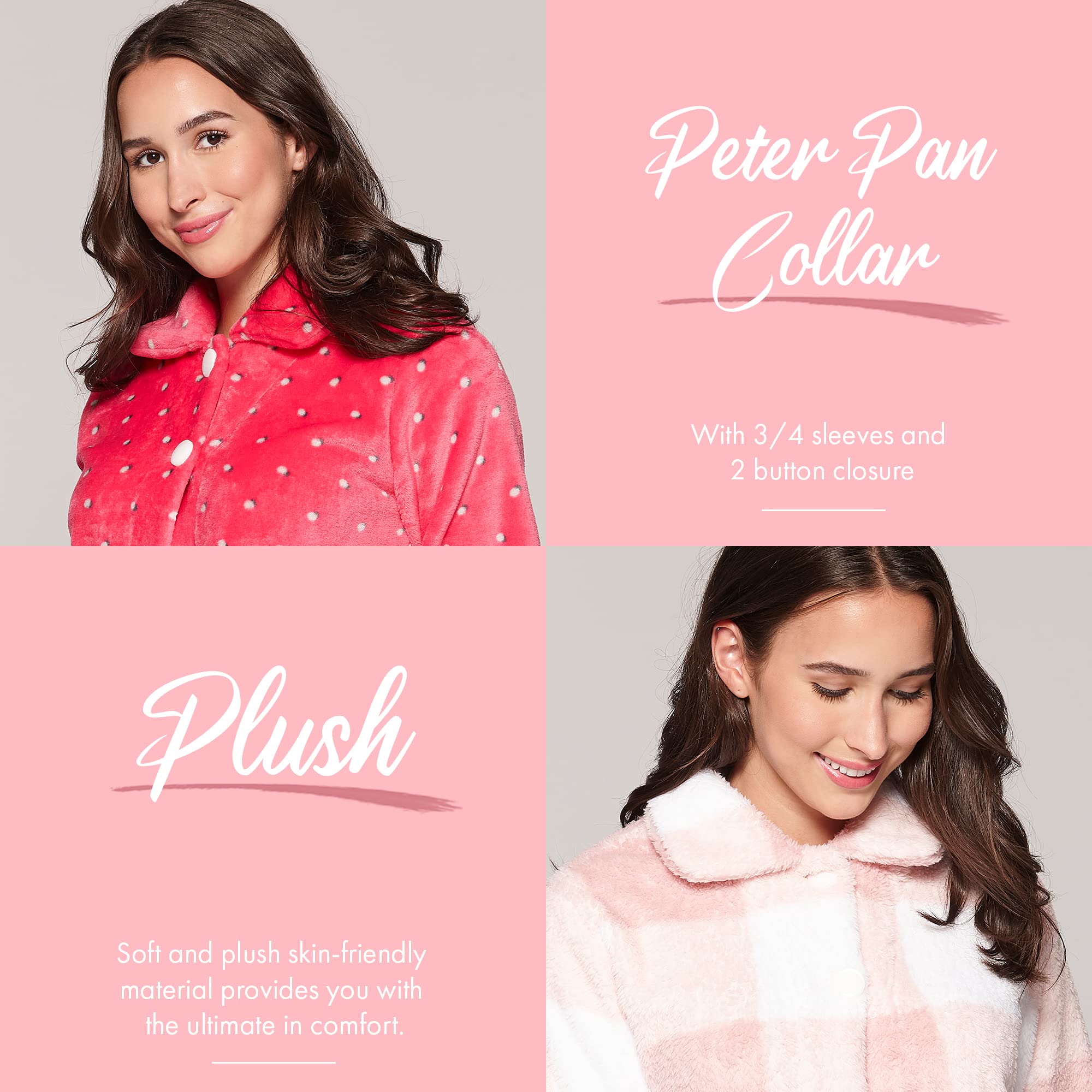 Women's Casual Bed Jacket with Peter Pan Collar - Soft & Comfortable Loungewear for Relaxing at Home, Morning Coffee, and Reading in Bed