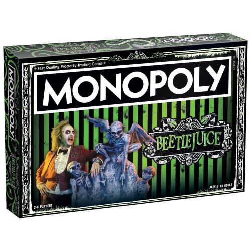 Beetlejuice Monopoly Collector's Edition Board Game - Tim Burton Movie Theme Strategy Game for Family Game Night & Halloween Parties