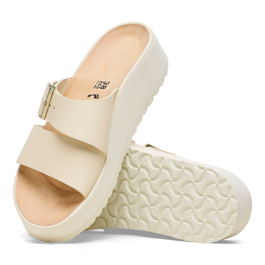 Birkenstock Women's Almina Leather Sandals in Ecru - Comfortable Casual Shoes for Walking, Travel & Everyday Wear