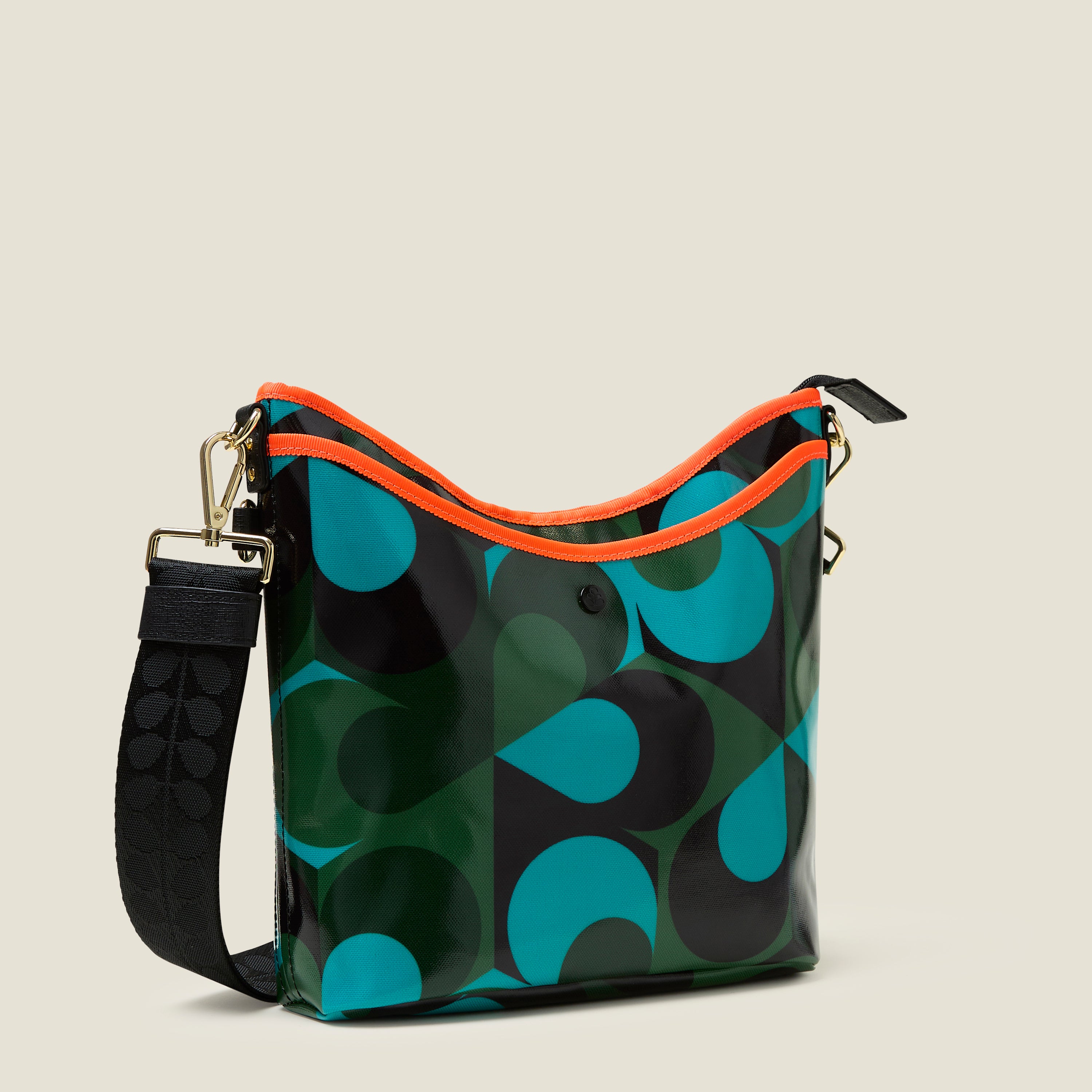 Stylish Crossbody Bag with Kaleidoscope Emerald Design - Perfect for Travel, Shopping & Everyday Use
