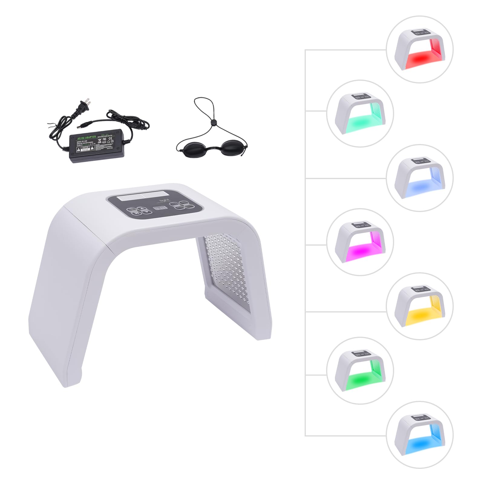 7-Color LED Facial Light Mask for Skin Therapy & SPA at Home