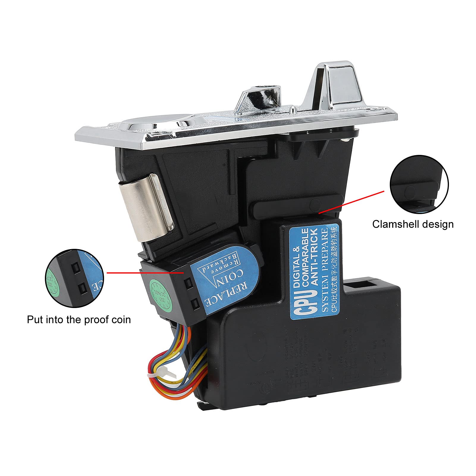 High-Quality Game Machine & Vending Machine Coin Acceptor - Anti-Interference CPU Selector for Arcades, Amusement Parks, and Casino Gaming