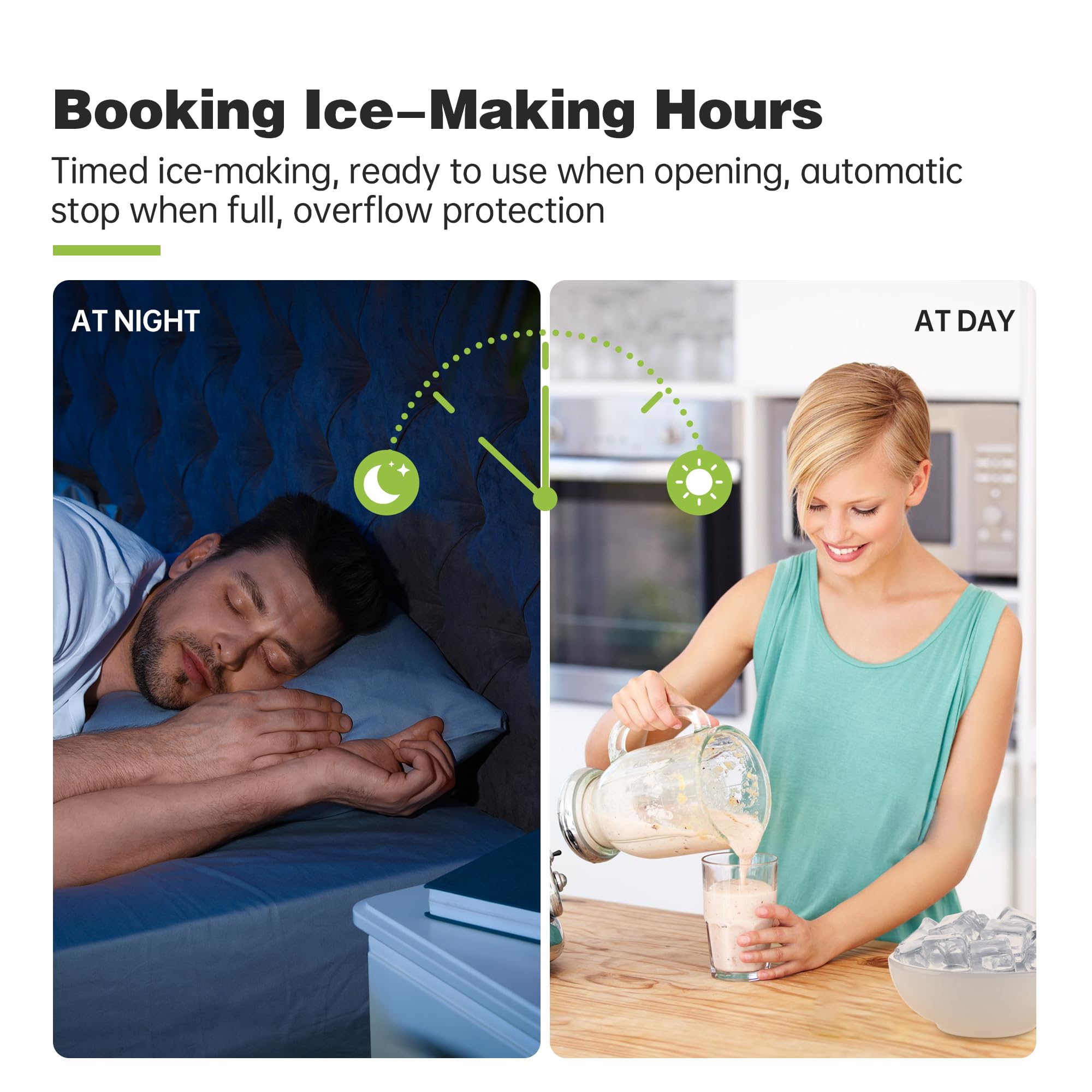 Commercial Ice Maker Machine 400 lbs/24h, 330 lbs Storage Bin - Stainless Steel Industrial Ice Machine with Auto Cleaning for Bars, Restaurants, Cafes, Gyms & Parties - Perfect for High-Volume Ice Production in Hospitality & Food Service Businesses