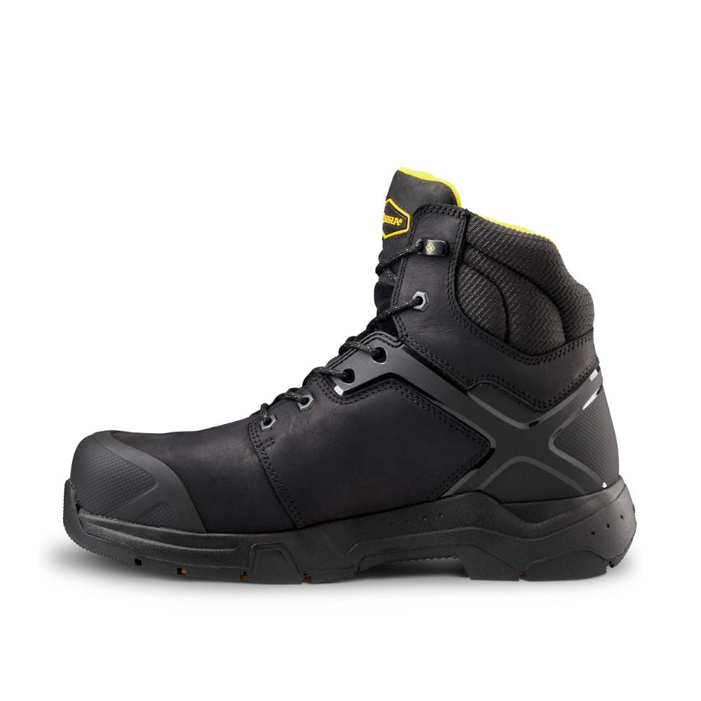 **Terra Carbine Men's 6-Inch Waterproof Composite Toe Work Boots TR0A8395BLK - Black Safety Shoes for Construction, Warehouse & Outdoor Work**