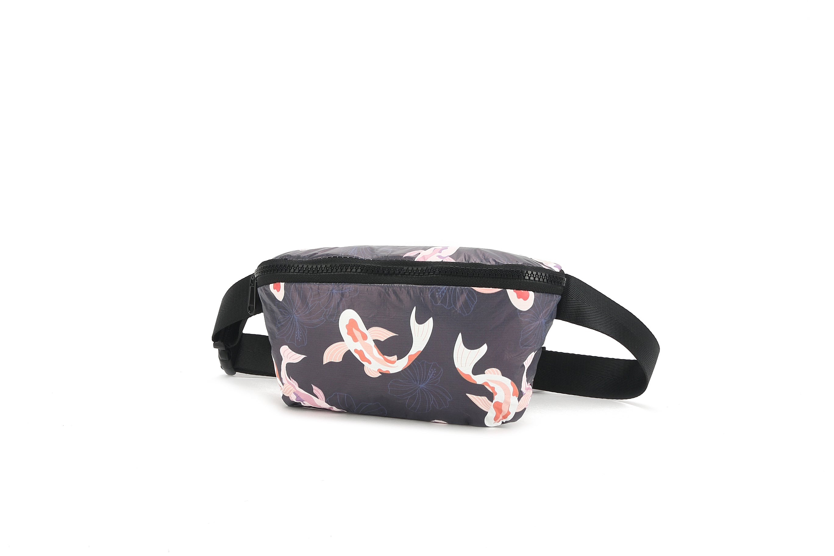 Waterproof Fanny Pack for Women & Men - Wai Wai Koi Navy Crossbody Bag - Perfect for Hiking, Travel, Running, and Outdoor Activities