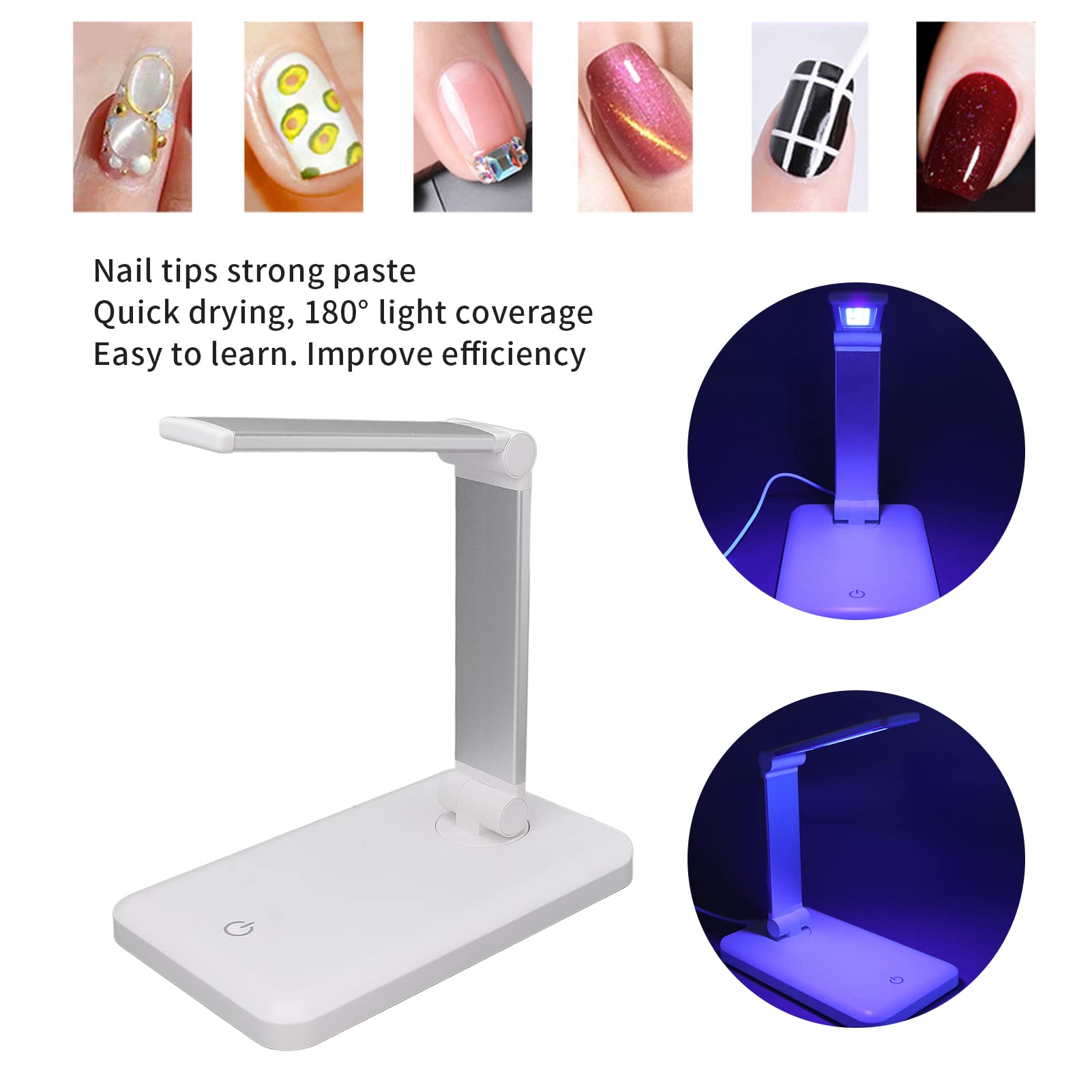 Professional UV LED Nail Lamp for Gel Polish - Adjustable Angle 48W Drying Light for Home & Salon Manicure - Perfect for Nail Art, Acrylics & DIY Gel Nail Extensions