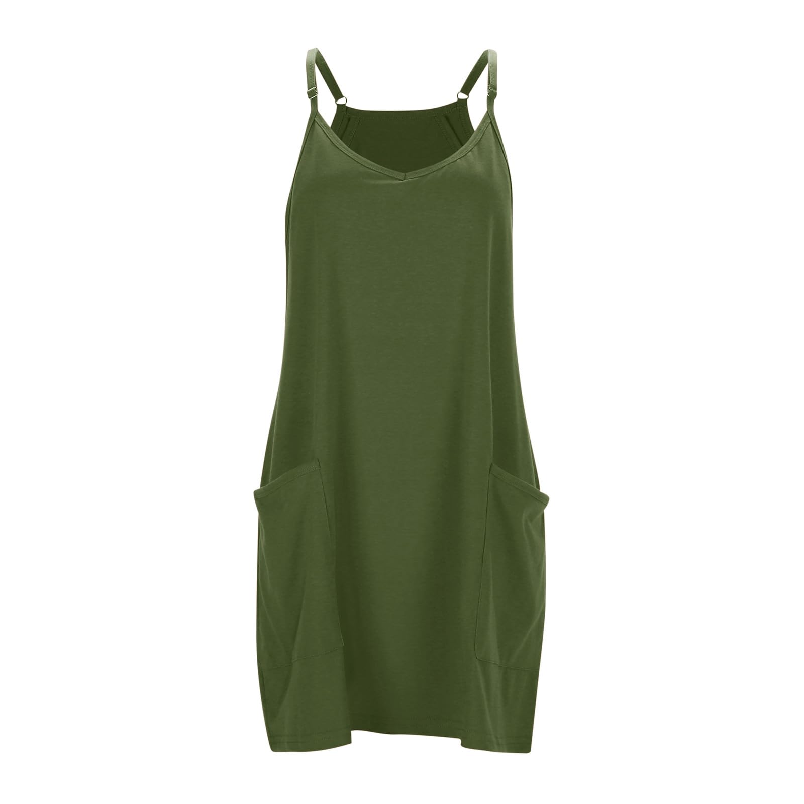 Women's Cotton Lounge Sets - Summer Sleeveless Mini Dress & Slim Shorts 2-Piece Outfit with Pockets | Soft Casual Wear for Home, Travel & Relaxation