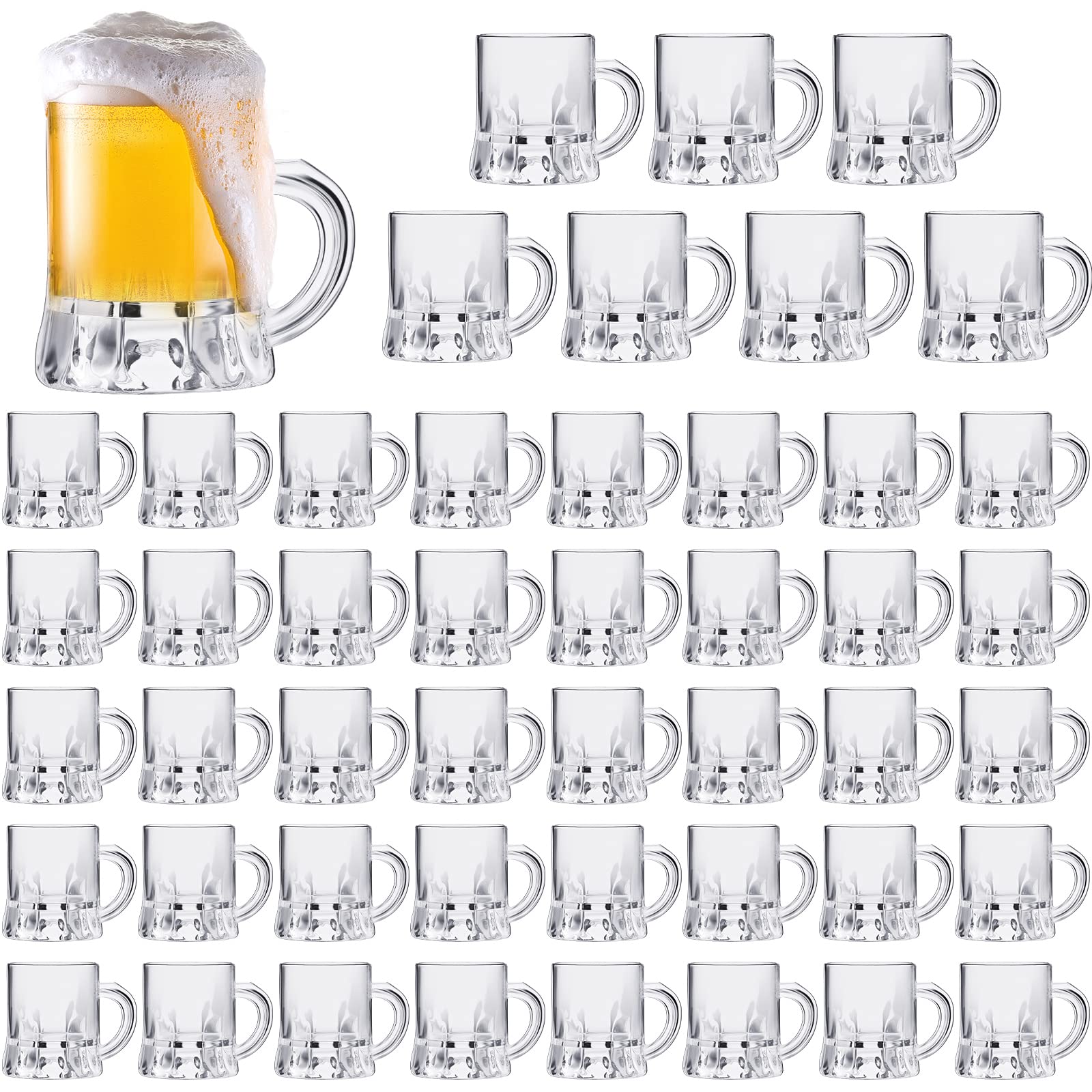 1 oz Clear Plastic Shot Glasses - 48-Piece Set for Beer, Juice & Tasting - Perfect for Parties, Festivals & Home Bars - Durable Mini Drinking Cups for Cocktails & Beverages