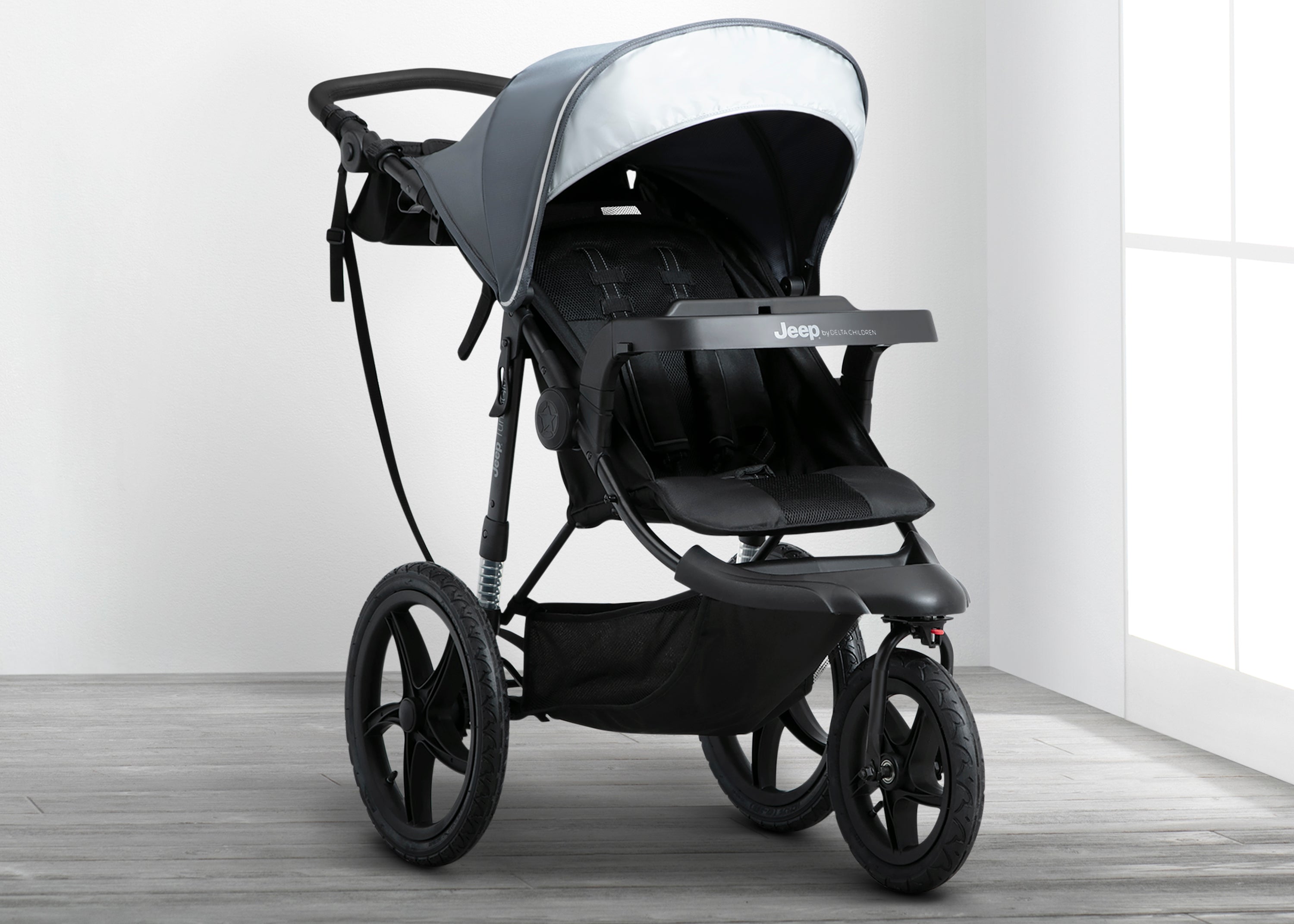 Jeep TurboGlyde All-Terrain Jogging Stroller for Running & Outdoor Adventures - Lightweight Baby Stroller with Shock Absorption for Smooth Rides on Trails, Parks & City Streets