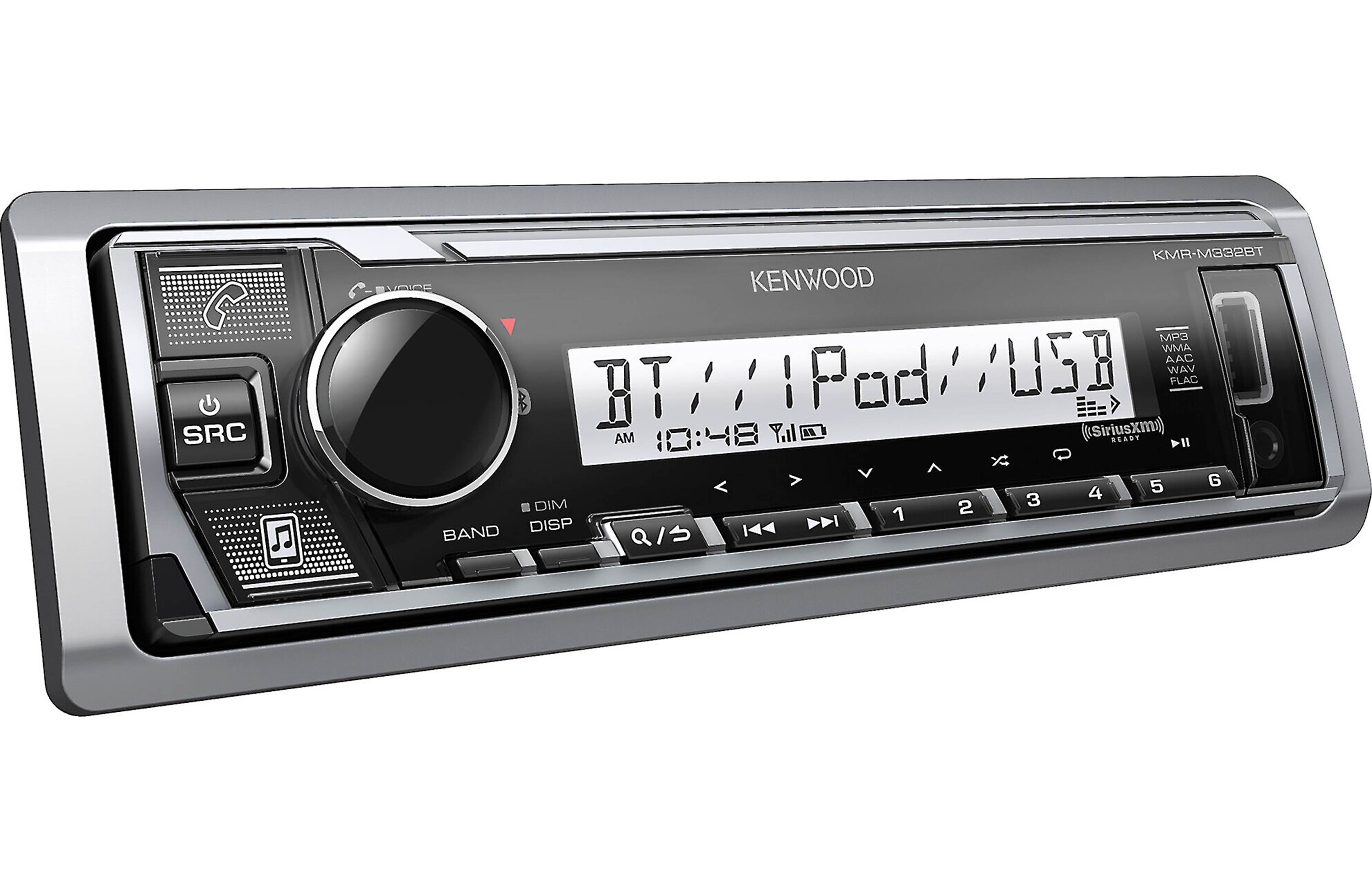 Kenwood KMR M332BT Marine Digital Media Receiver with Bluetooth - Waterproof Boat Stereo System for Boats, Yachts & Marine Vehicles | Perfect for Outdoor Water Activities & Entertainment
