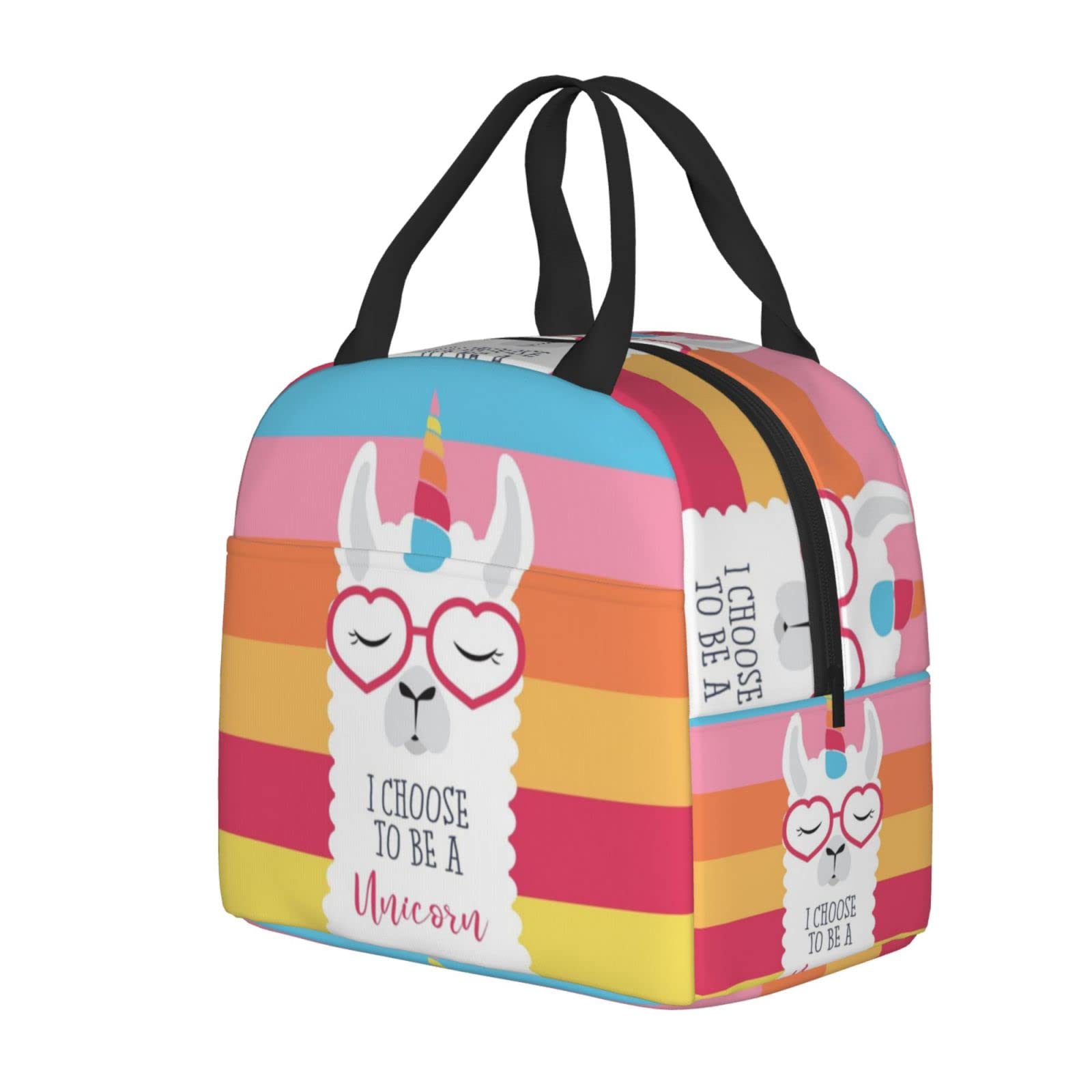 Insulated Unicorn Llama Lunch Box - Reusable Thermal Lunch Bag for Women & Men | Perfect for Office, School, Camping, Hiking, Picnics, Beach & Travel | Keeps Food Fresh All Day