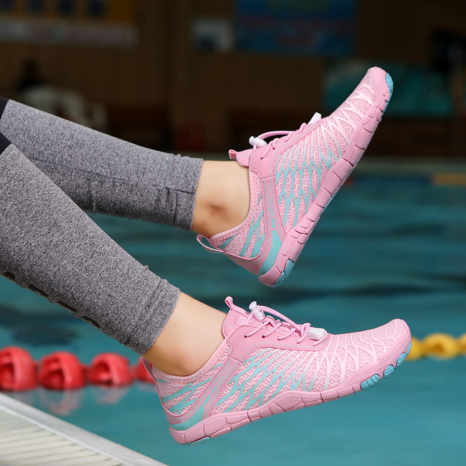 **Women's Barefoot Water Shoes - Quick-Dry Non-Slip Aqua Swim Shoes | Breathable Slip-On Beach & Wide Toe Design | Lightweight Hiking Footwear for Walking, Fishing, Surfing, Yoga & Outdoor Adventures**