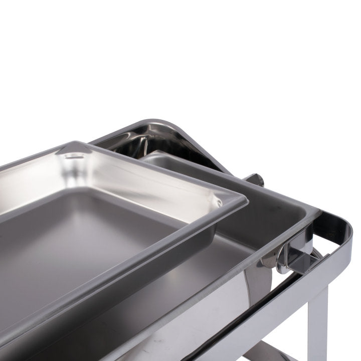 Vollrath Avenger 9 Qt Full Size Stainless Steel Chafing Dish with Roll Top Lid - Perfect for Catering, Buffets & Food Service