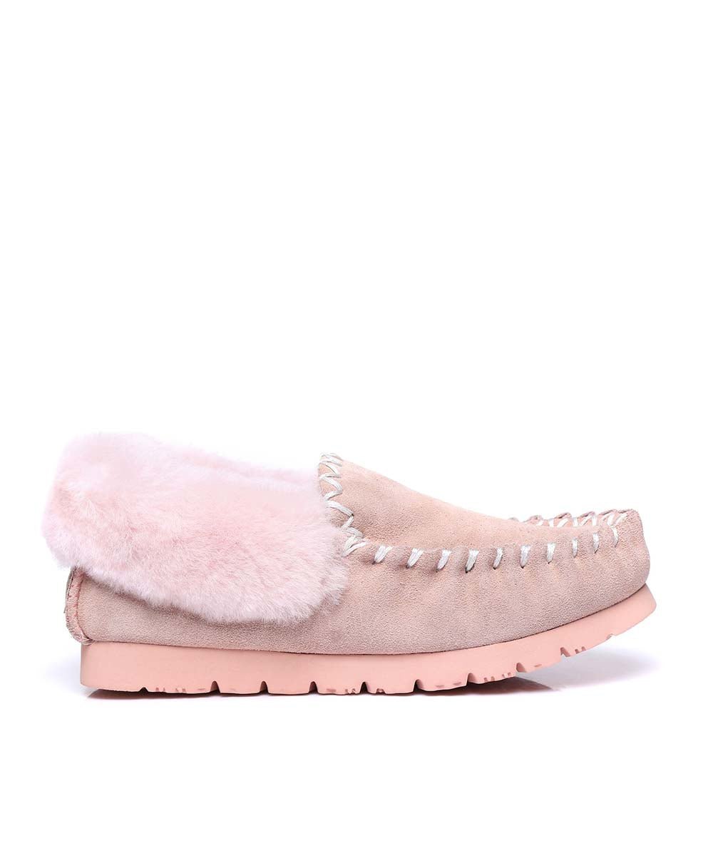 Women's UGG Colette Moccasin Slippers - Soft Shearling Lined Indoor/Outdoor House Shoes for Winter Comfort & Warmth - Perfect for Home, Travel & Casual Wear