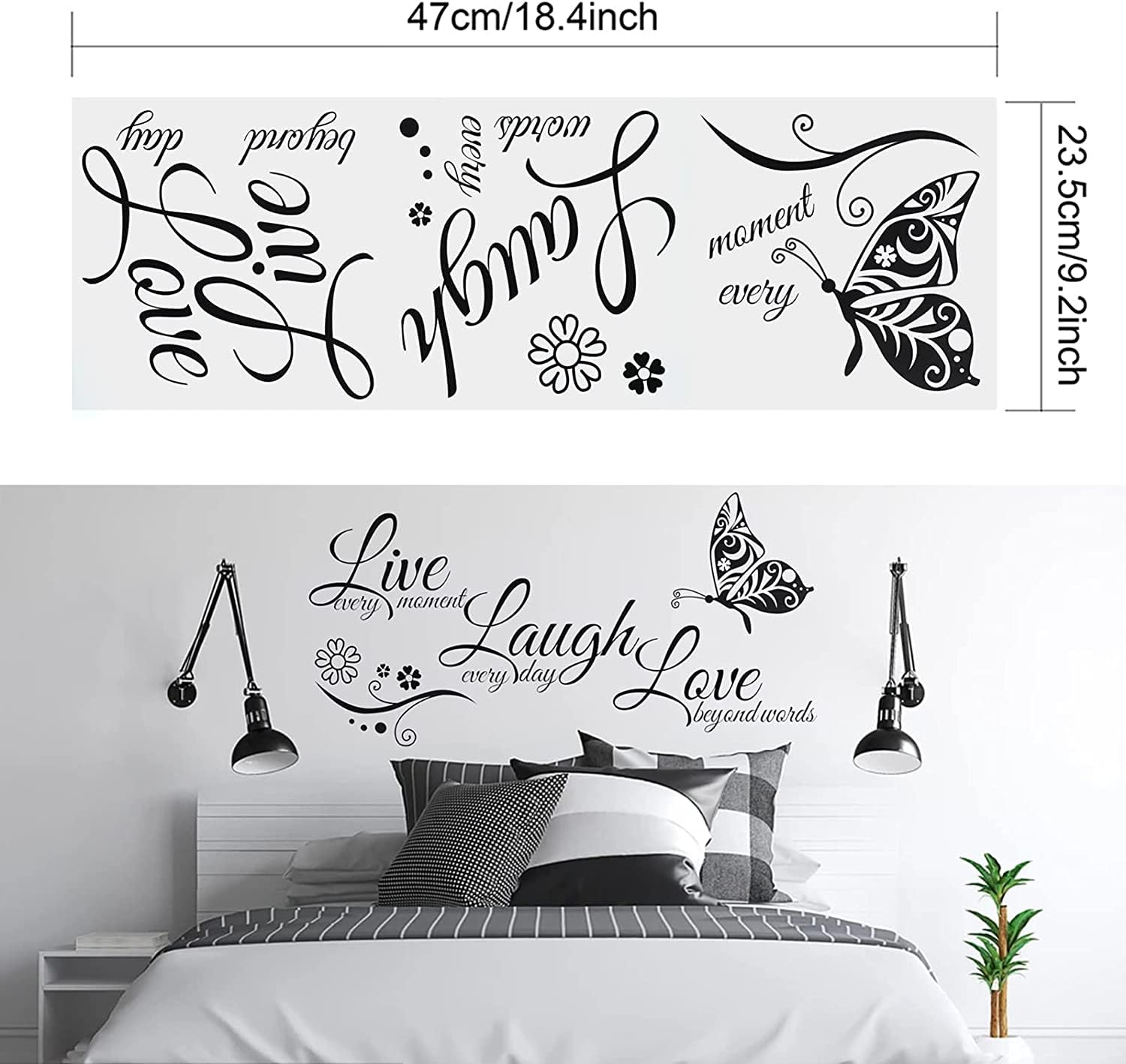 KNLWGXESC Butterfly Wall Decals - Aesthetic Room Decor Stickers for Bedroom, Living Room & Home Wall Art - Perfect for Nursery, Kids Room & DIY Home Decor