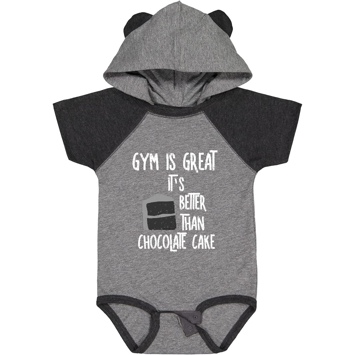 Inktastic Gym is Great White Text Baby Bodysuit - Soft Cotton Infant Onesie for Boys & Girls - Perfect for Workouts, Playdates & Family Gym Days