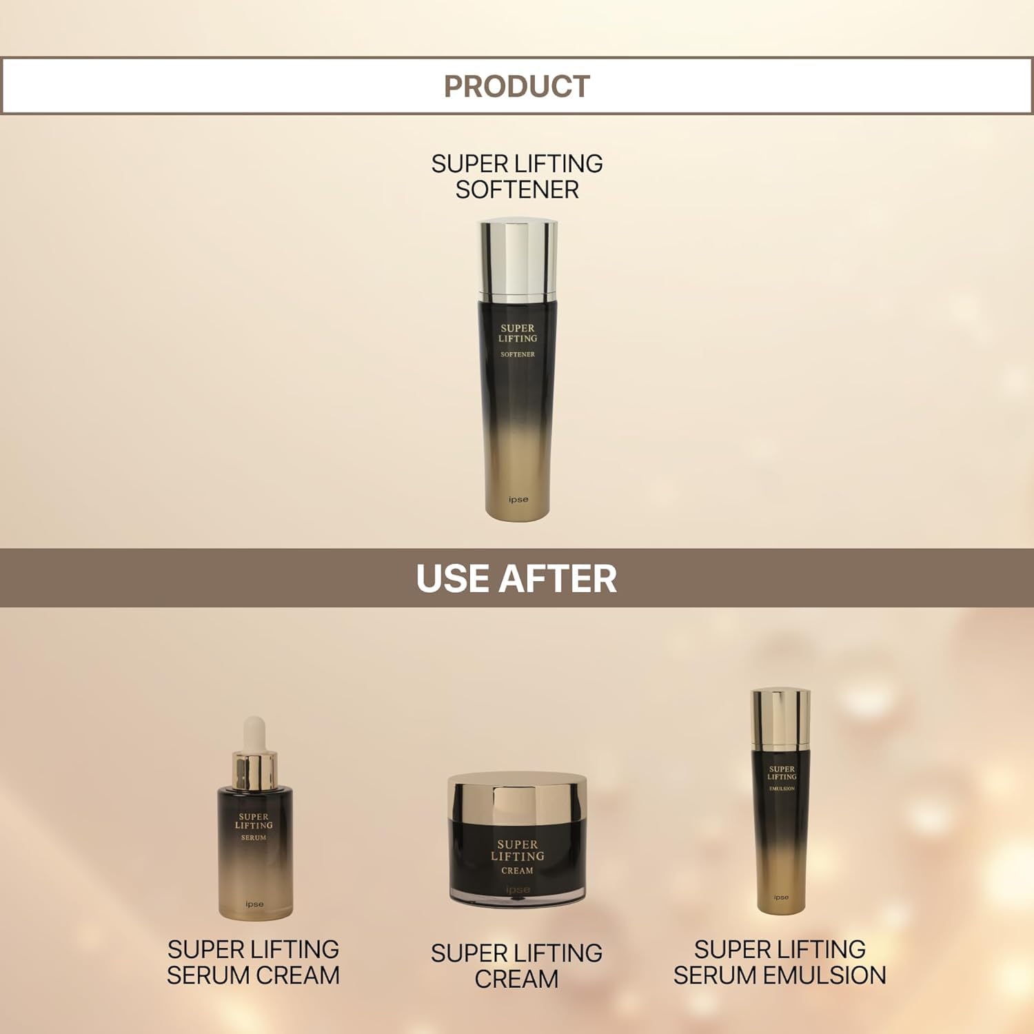 IPSE Korean Super Lifting Face & Neck Serum 140ml - Anti-Aging Facial Rejuvenation Serum with Peptide Complex - Reduces Fine Lines & Wrinkles - Best for Night Skincare Routine & Daily Anti-Aging Treatment