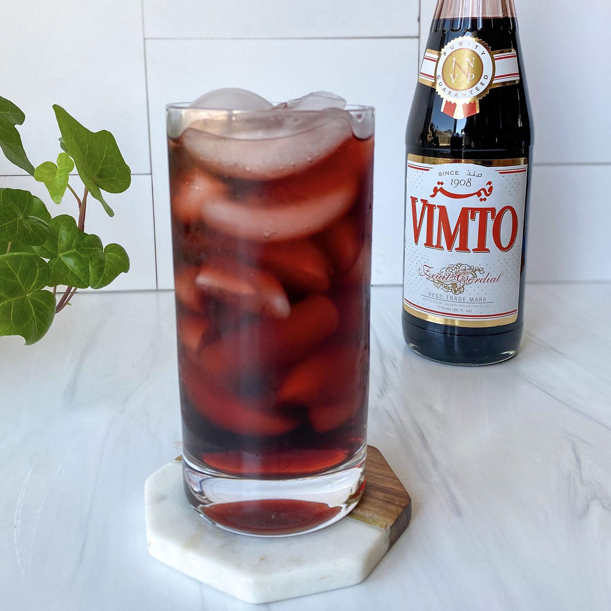 Vimto Fruit Syrup Concentrate - 25 fl oz Bottle | Flavorful Berry & Grape Cordial for Drinks, Cocktails, Tea & Mocktails | Great for Summer Beverages, Party Mixers & Homemade Sodas