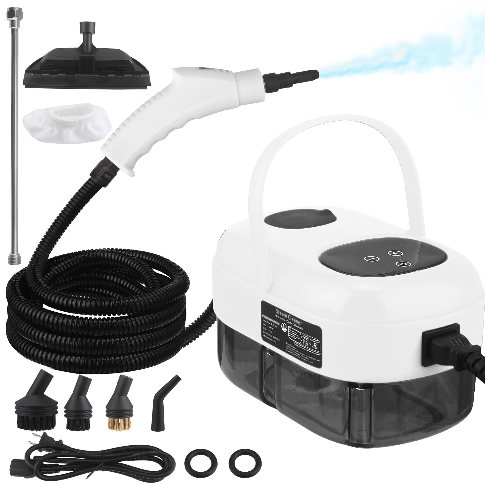 Handheld Steamshot Cleaner with Smart Touch Screen - 1100ML High Pressure Steamer for Home, Car & Kitchen Cleaning | Portable Steam Cleaner for Bathroom, Shower & Hard Surfaces | Perfect for Deep Cleaning Grout, Tiles & Upholstery