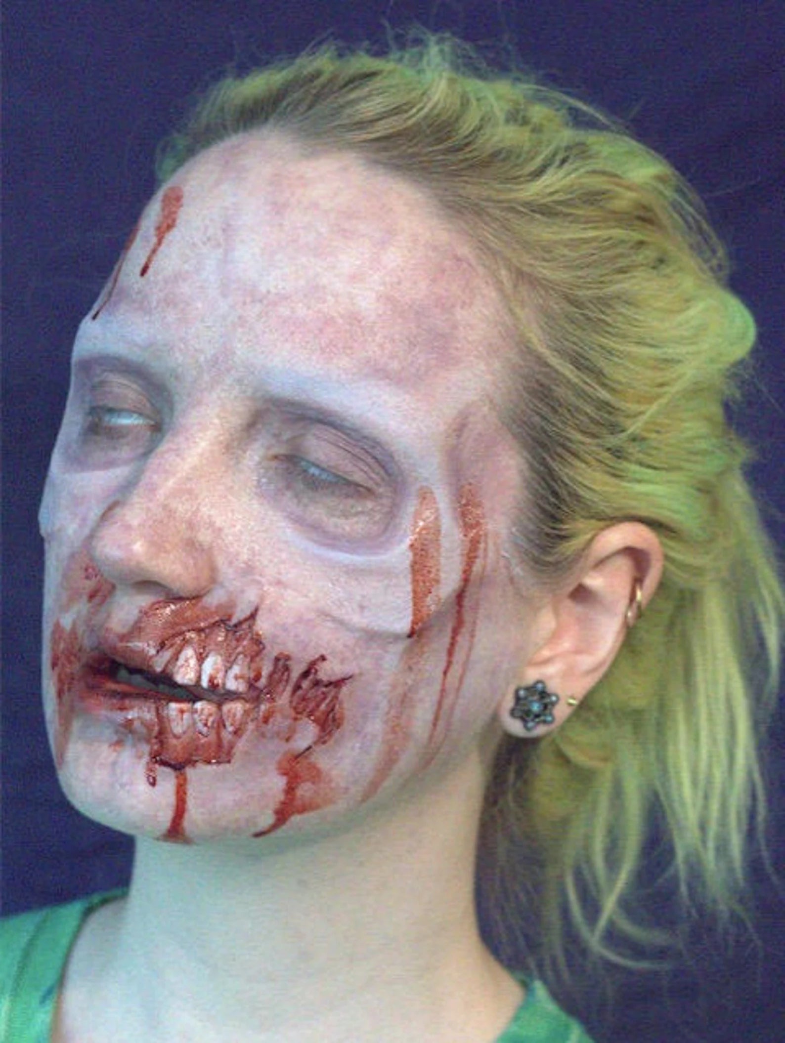 Obsidian FX Zombie Silicone Prosthetic Set - Realistic Jaw/Mouth, Eye Sockets & Cheekbones for Halloween & Horror Cosplay - Professional SFX Makeup Kit for Costume Parties & Film Productions