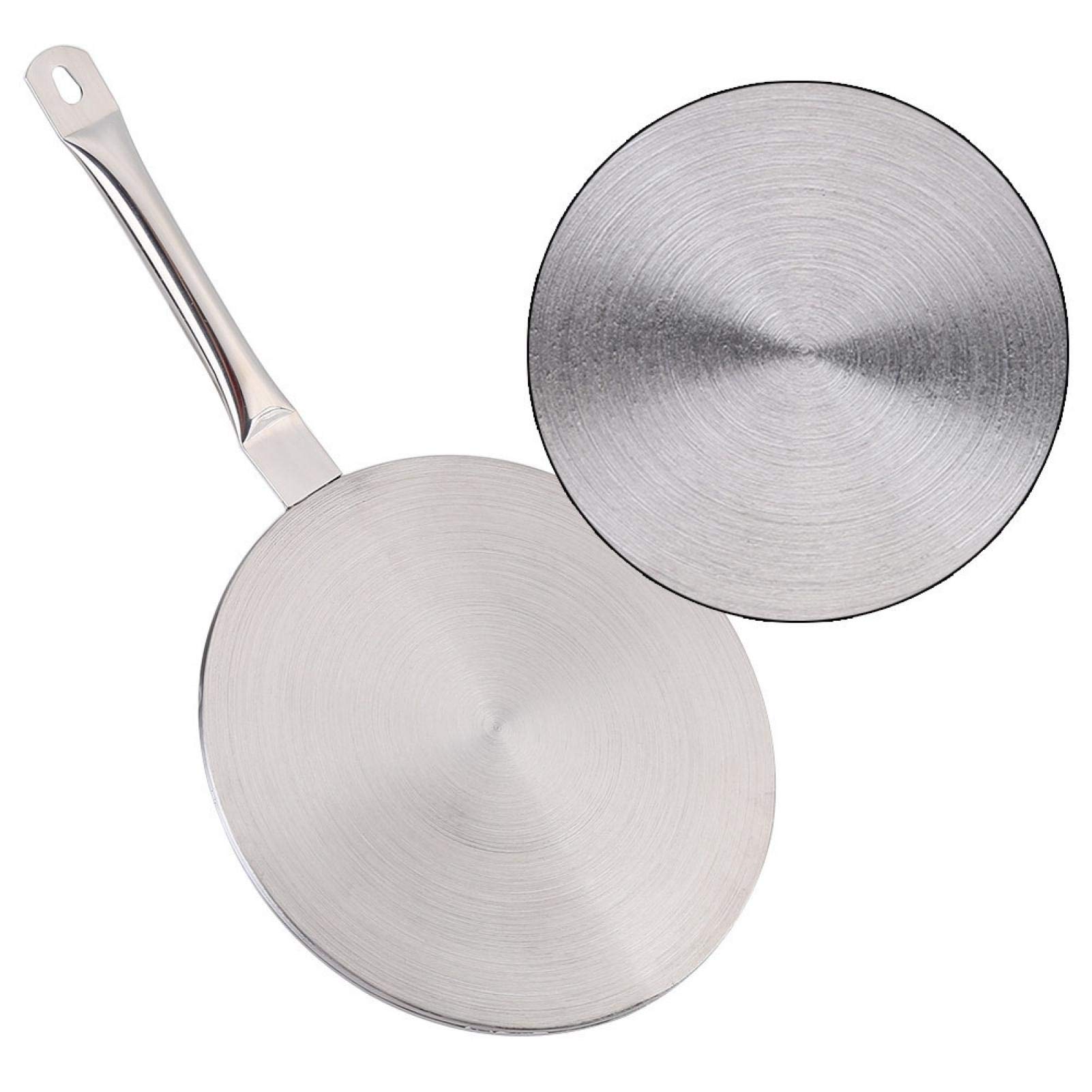Premium Stainless Steel Heat Diffuser Plate (22cm) - Universal for Gas, Electric & Induction Cooktops - Even Heat Distribution for Perfect Cooking - Ideal for Home Kitchens, Camping & RV Use