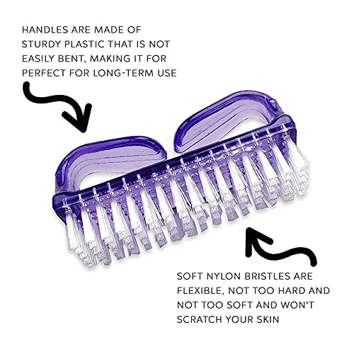 FAMEZA Nail Brush for Cleaning - Durable Handle Nail Brush for Manicure, Pedicure & Hand Scrub - Perfect for Salon, Spa & Home Nail Care Routine
