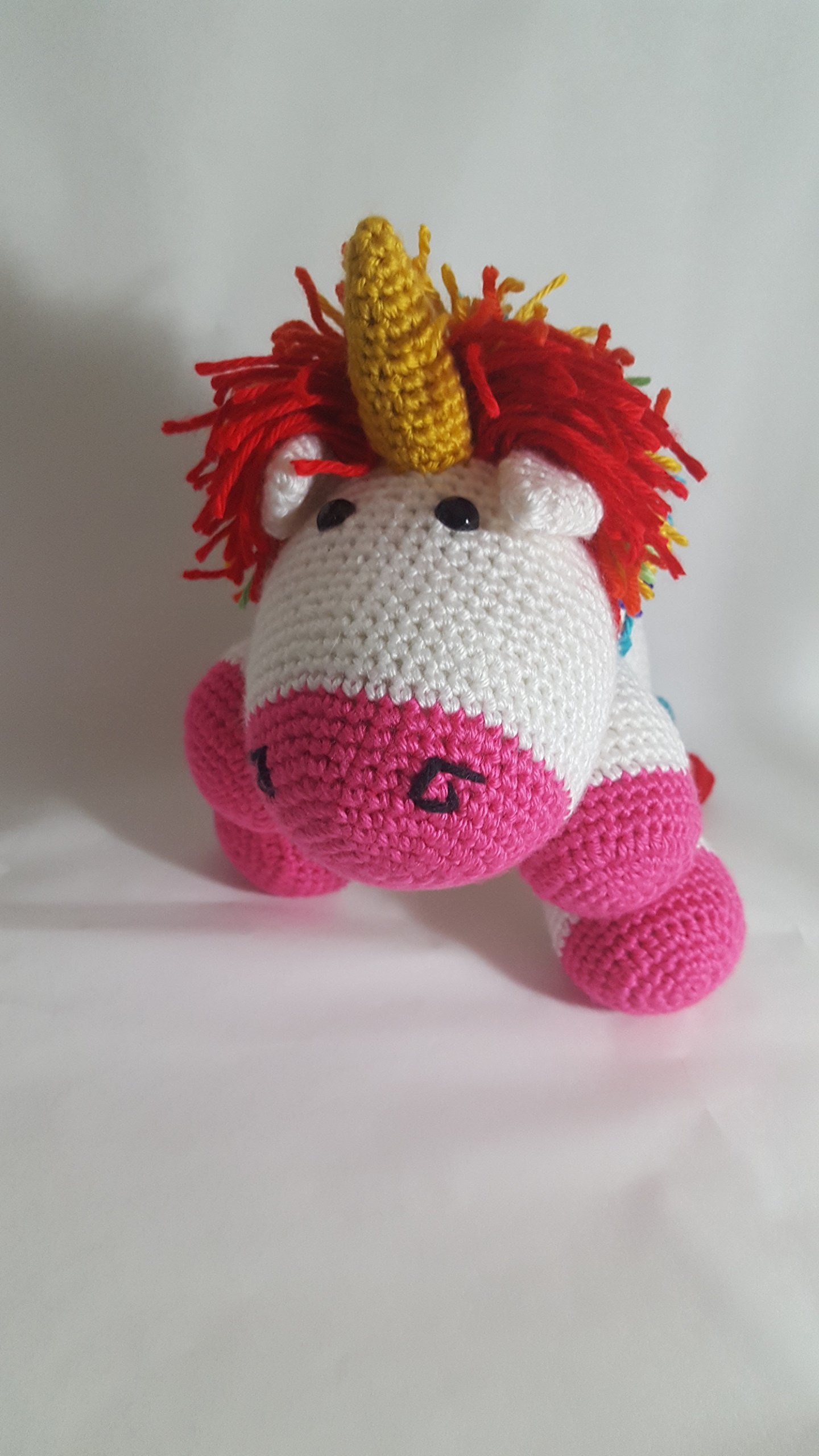 Large Crochet Unicorn Doll - Handmade Plush Stuffed Animal Toy for Kids, Perfect for Birthday Gifts, Nursery Decor and Cuddling Companion