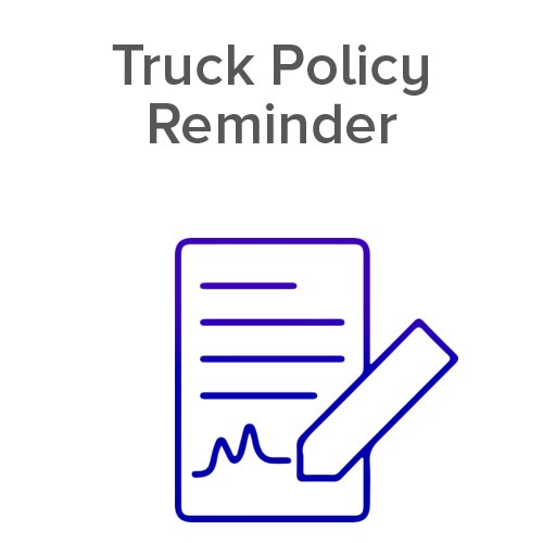 Truck Policy Reminder Sticker - Durable Vinyl Decal for Semi Trucks & Work Vehicles - Perfect for Fleet Management & Driver Safety Compliance