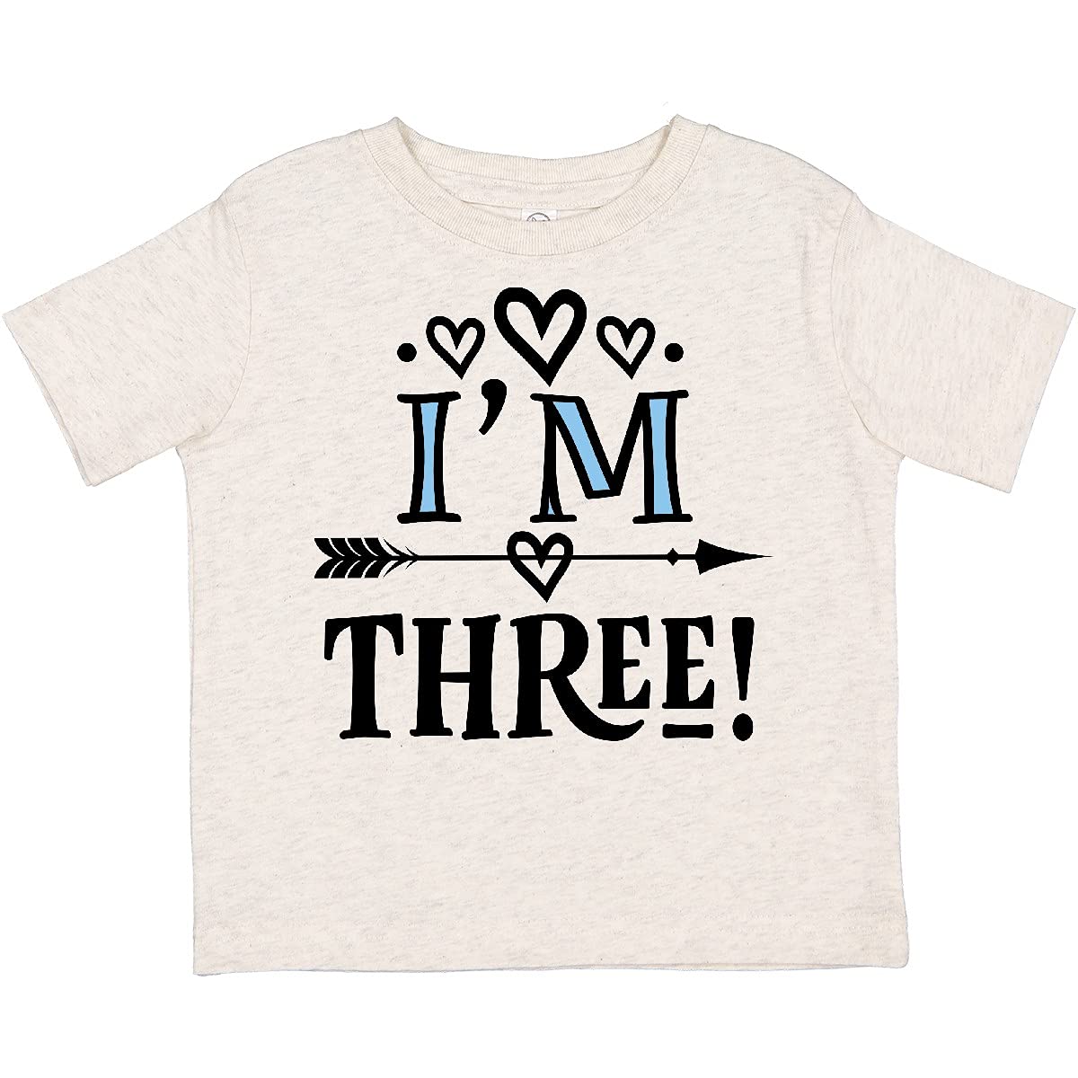 Inktastic 3 Year Old Arrow Birthday Toddler T-Shirt - Cute 3rd Birthday Outfit for Boys & Girls - Perfect for Birthday Parties, Photo Shoots & Special Occasions