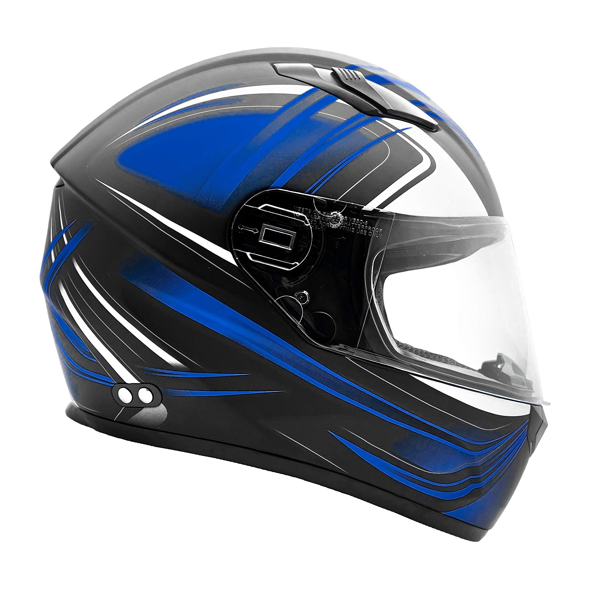 Typhoon Adult Full Face Motorcycle Helmet 3XL & 4XL - DOT Certified Safety Gear for Street Biking & Cruising
