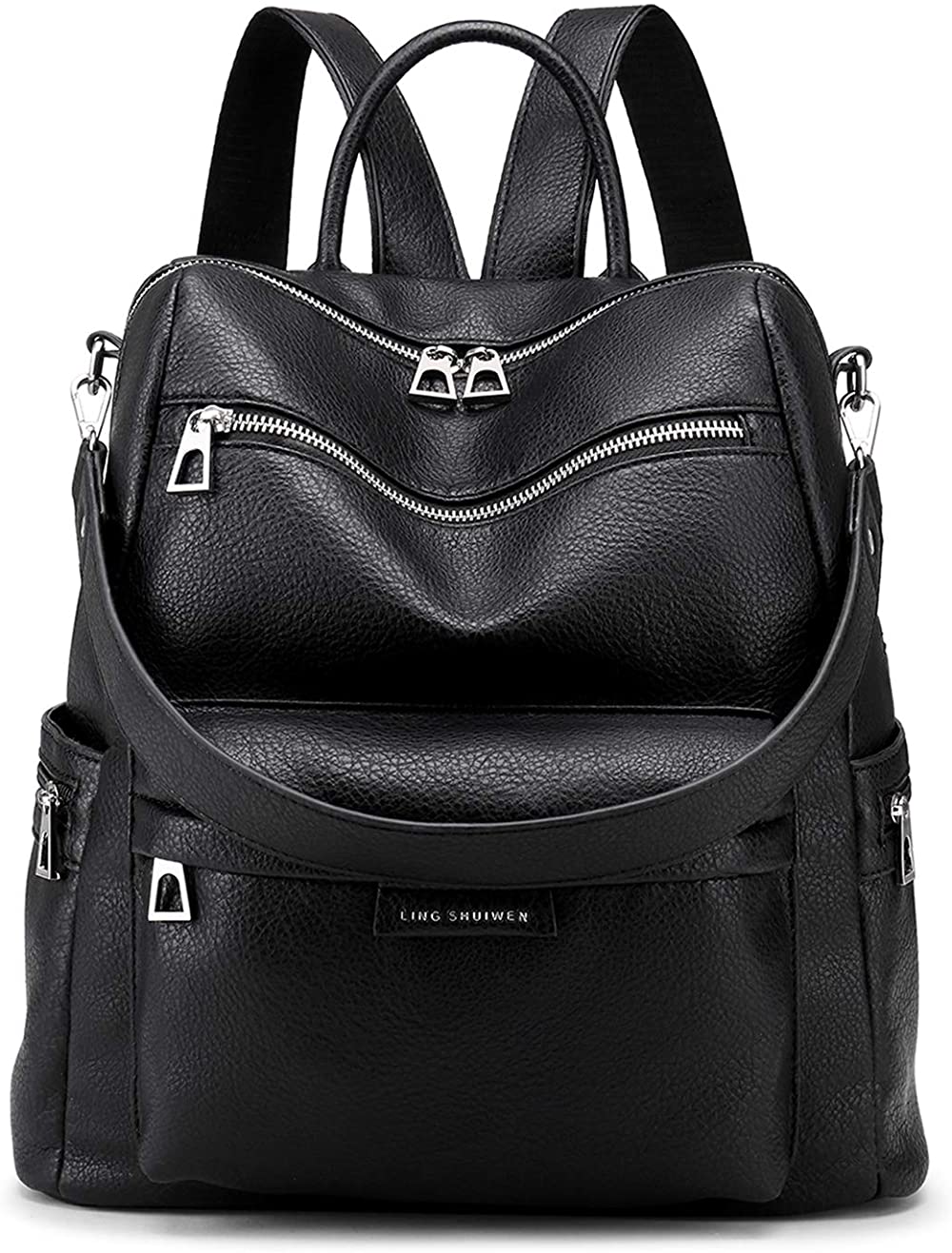 TrueArch Kayla Stylish Vegan Leather Backpack & Purse for Women - Waterproof Laptop Backpack for College, Work & Travel | Durable Multipurpose Shoulder Bag for Women & Girls | Perfect Gift Idea for Students & Professionals